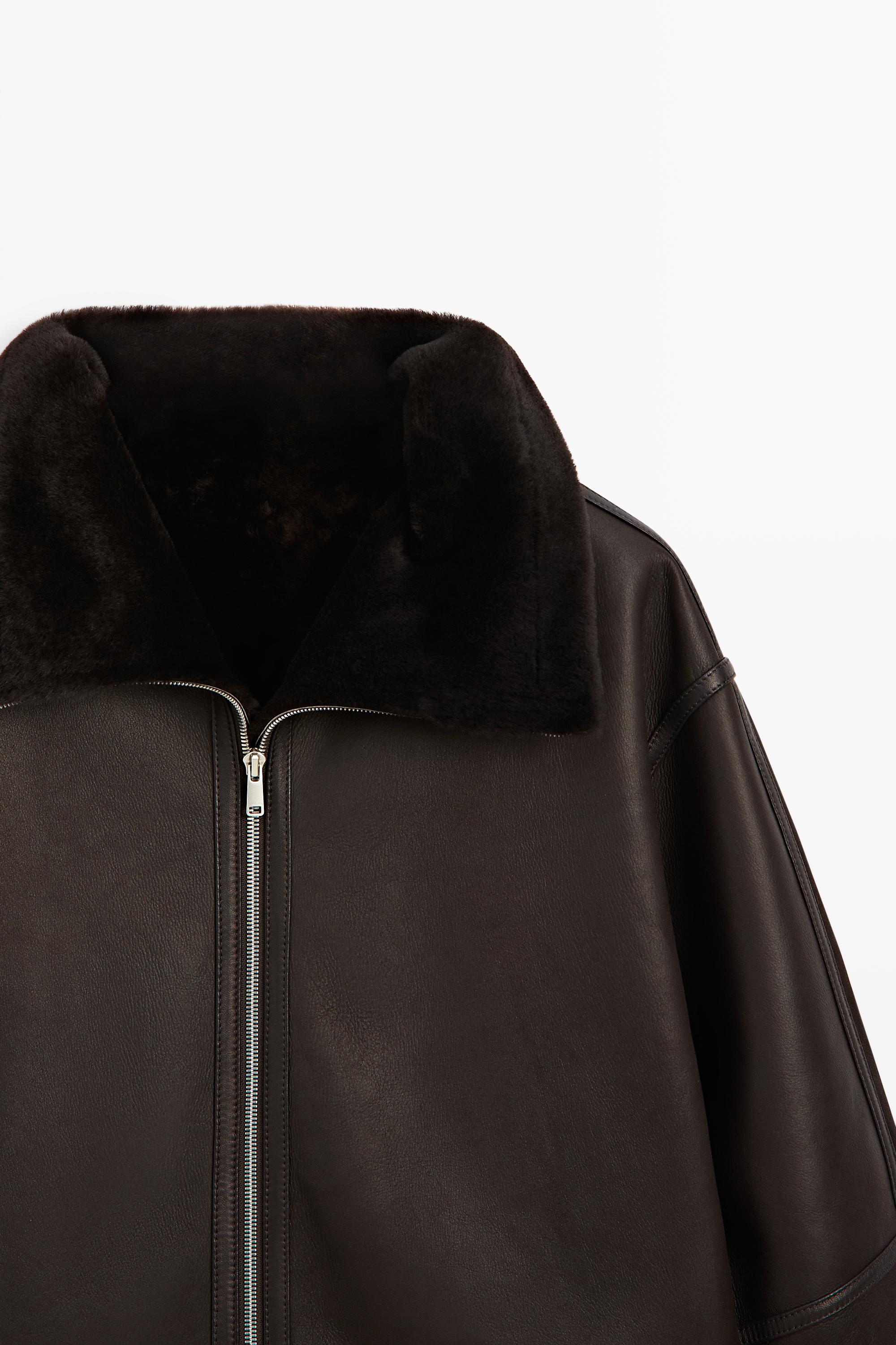 Double-faced lambskin fur coat — BROWN