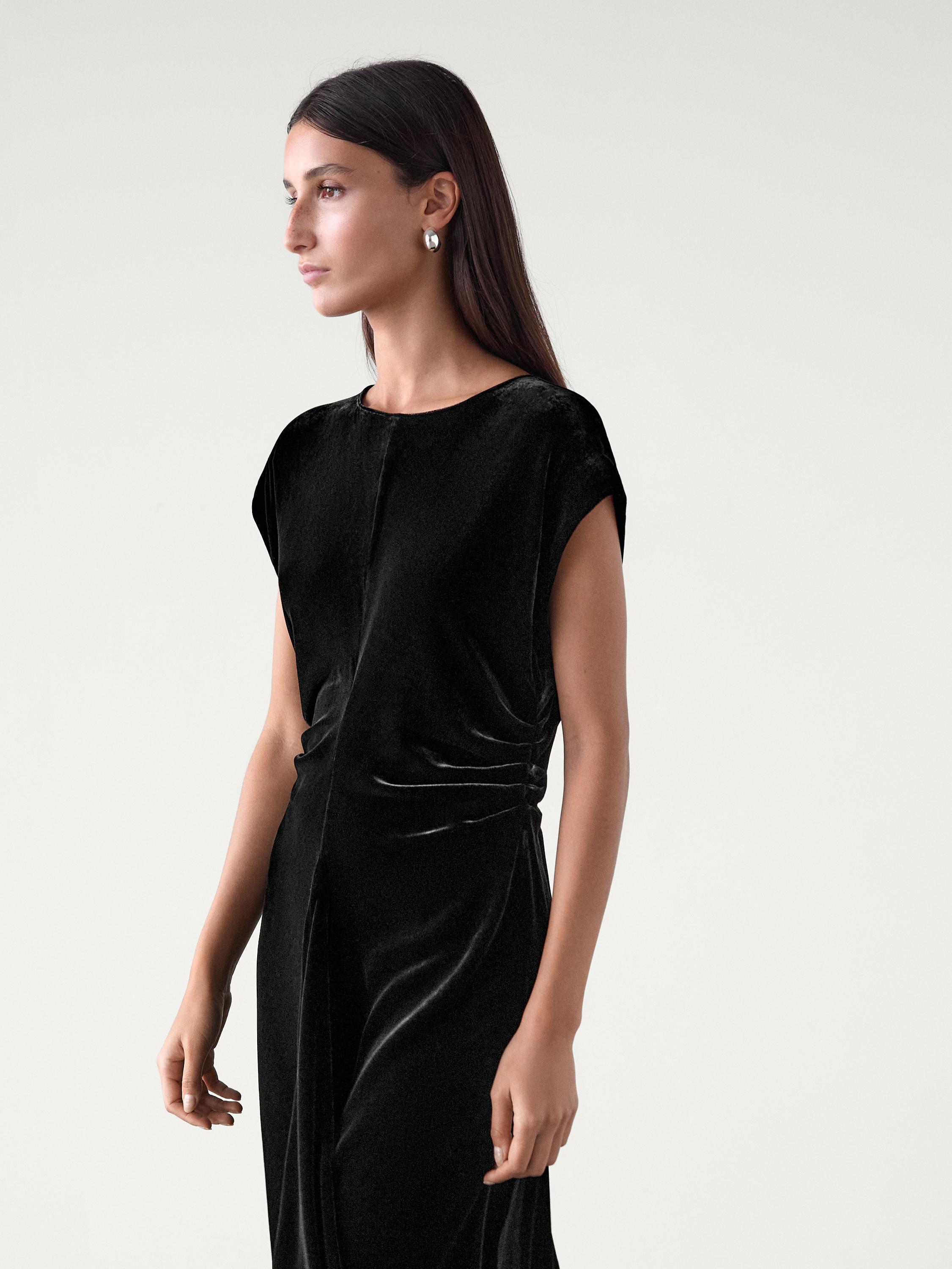 Petite Jupe Mi-longue Asymétrique Douce Noire Froncée | Petite | PLT FR Petite Jupe Mi-longue Asymétrique Douce Noire Froncée | Petite | PLT FR