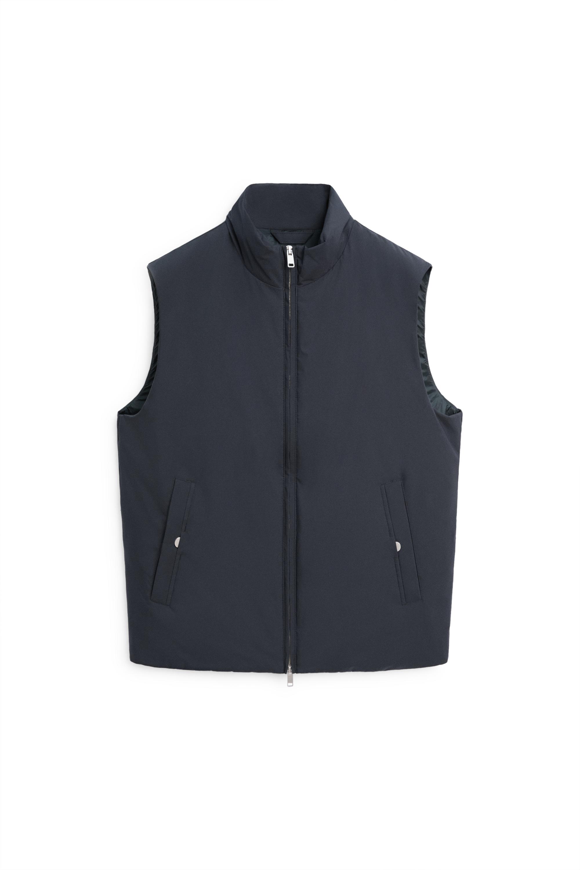 Ultra-lightweight water-repellent down gilet — NAVY BLUE