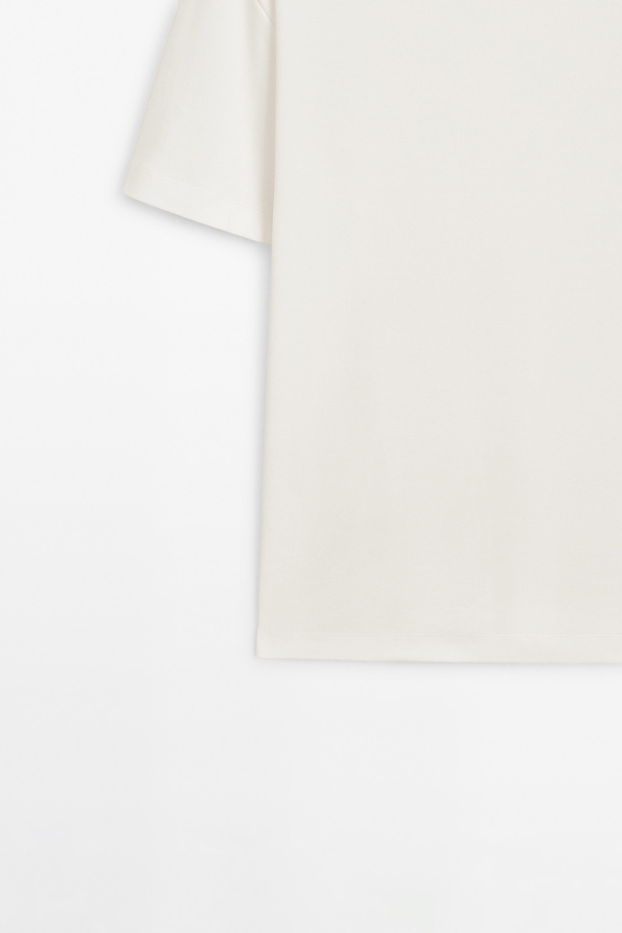 100% cotton short sleeve T-shirt — CREAM