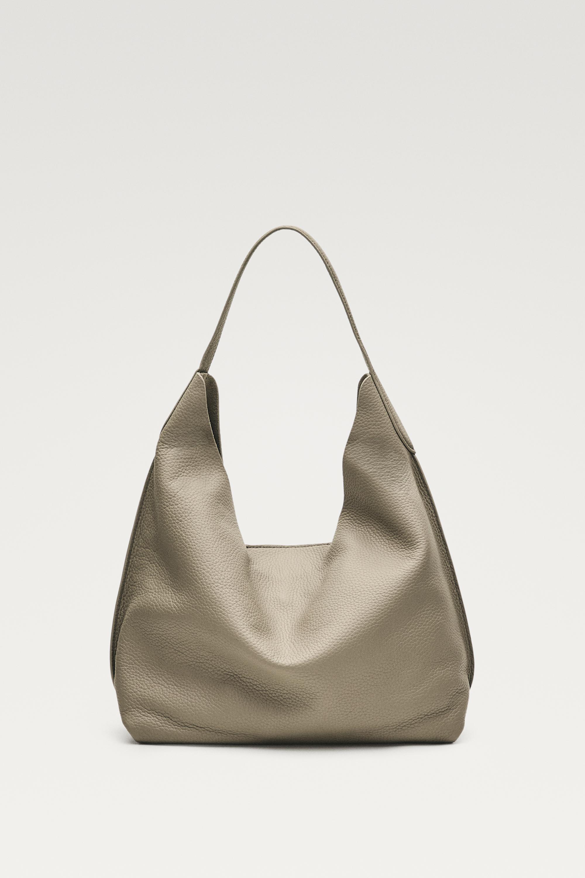 Mittelgroße Schultertasche aus Nappaleder