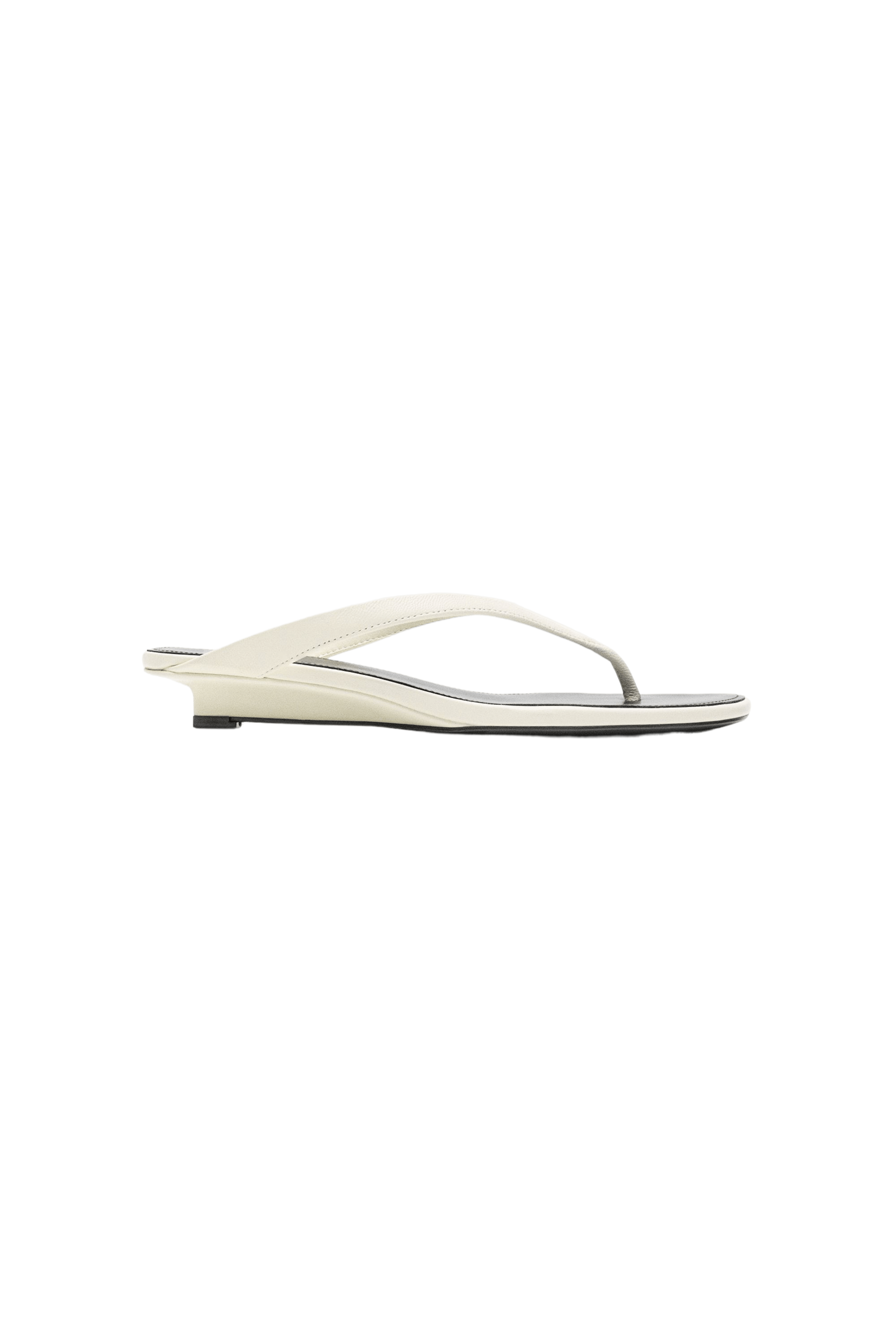 Mid-heel sandals with toe divider — WHITE