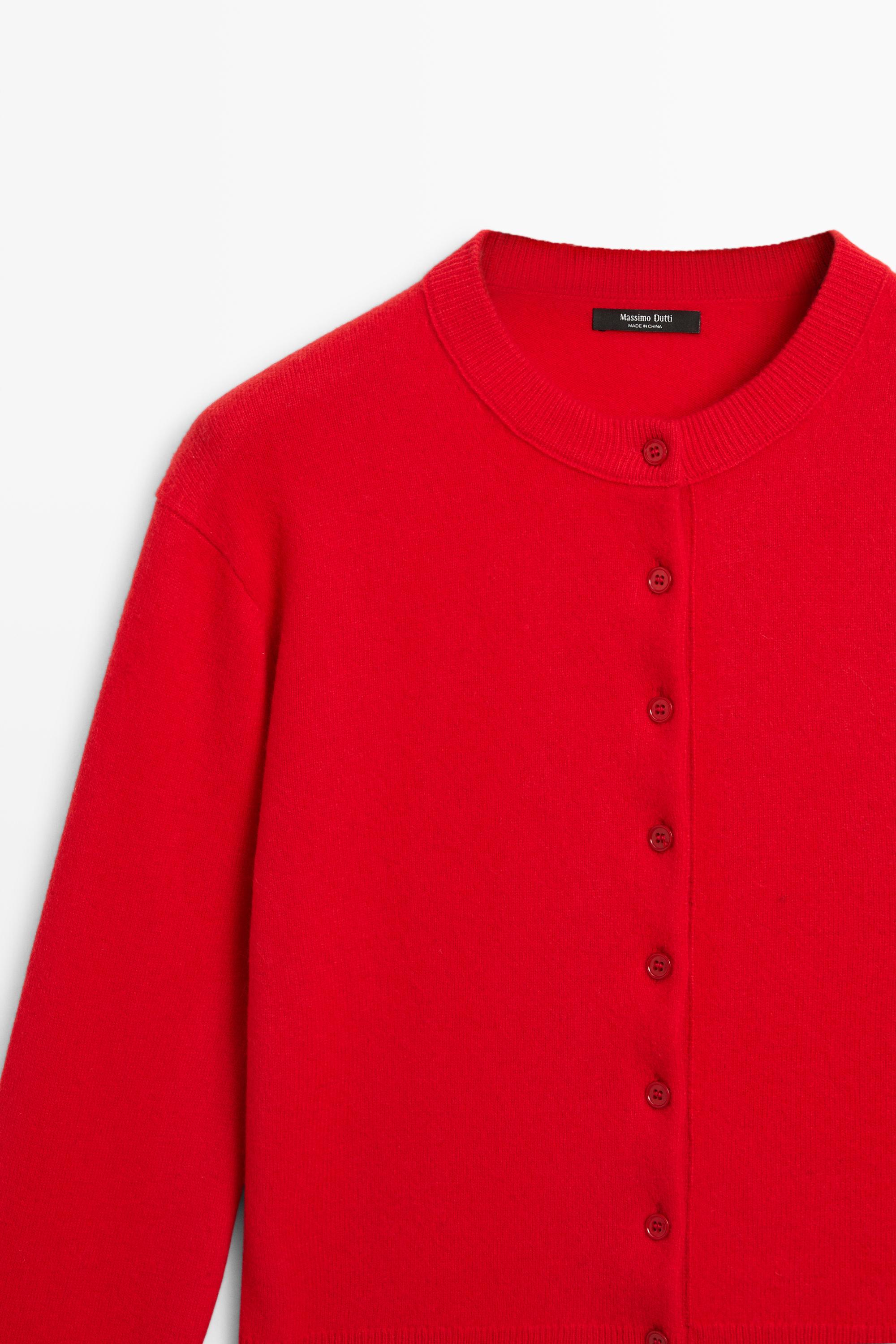 Knit cardigan with button detail - thumbnail 4