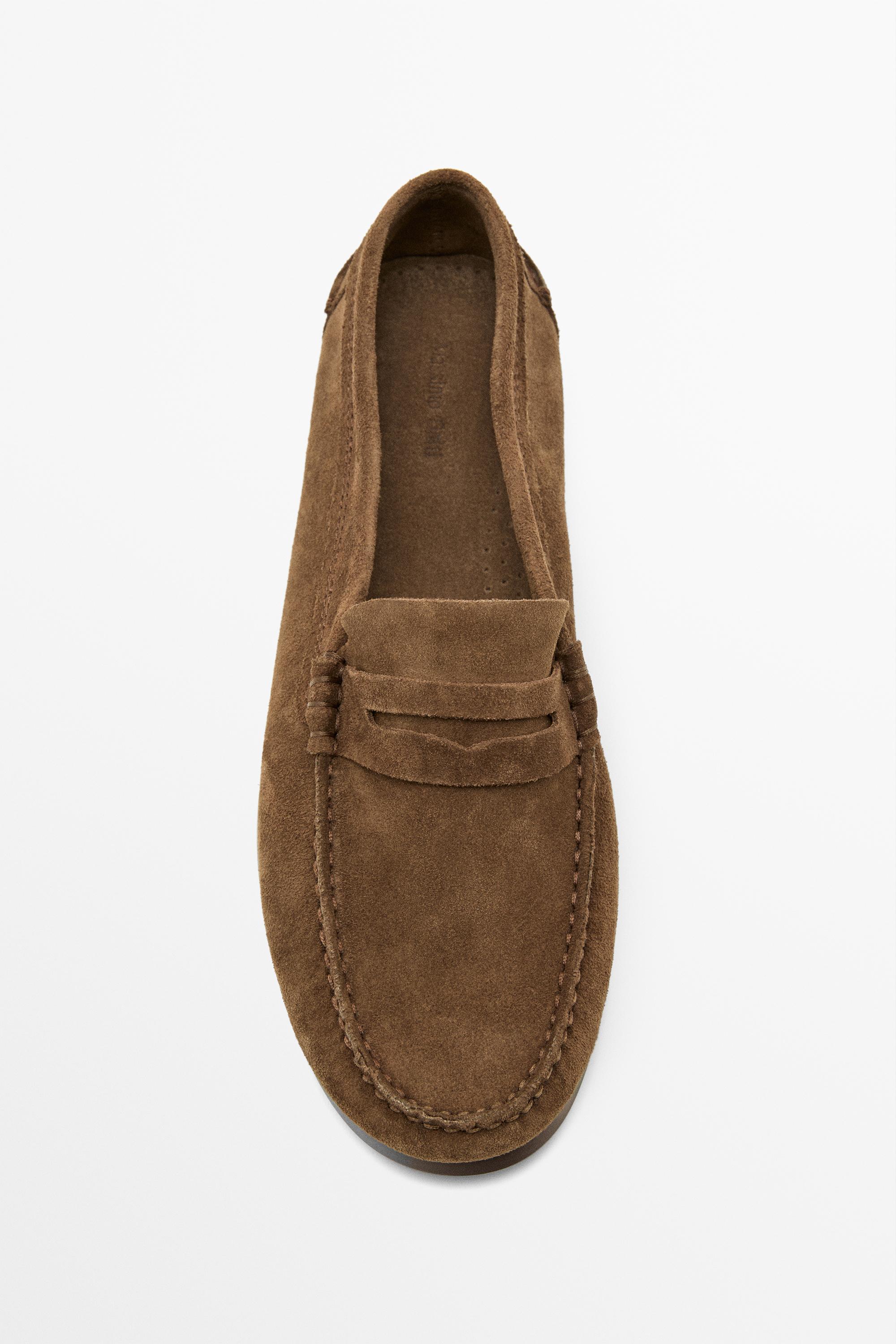 Soft leather penny loafers