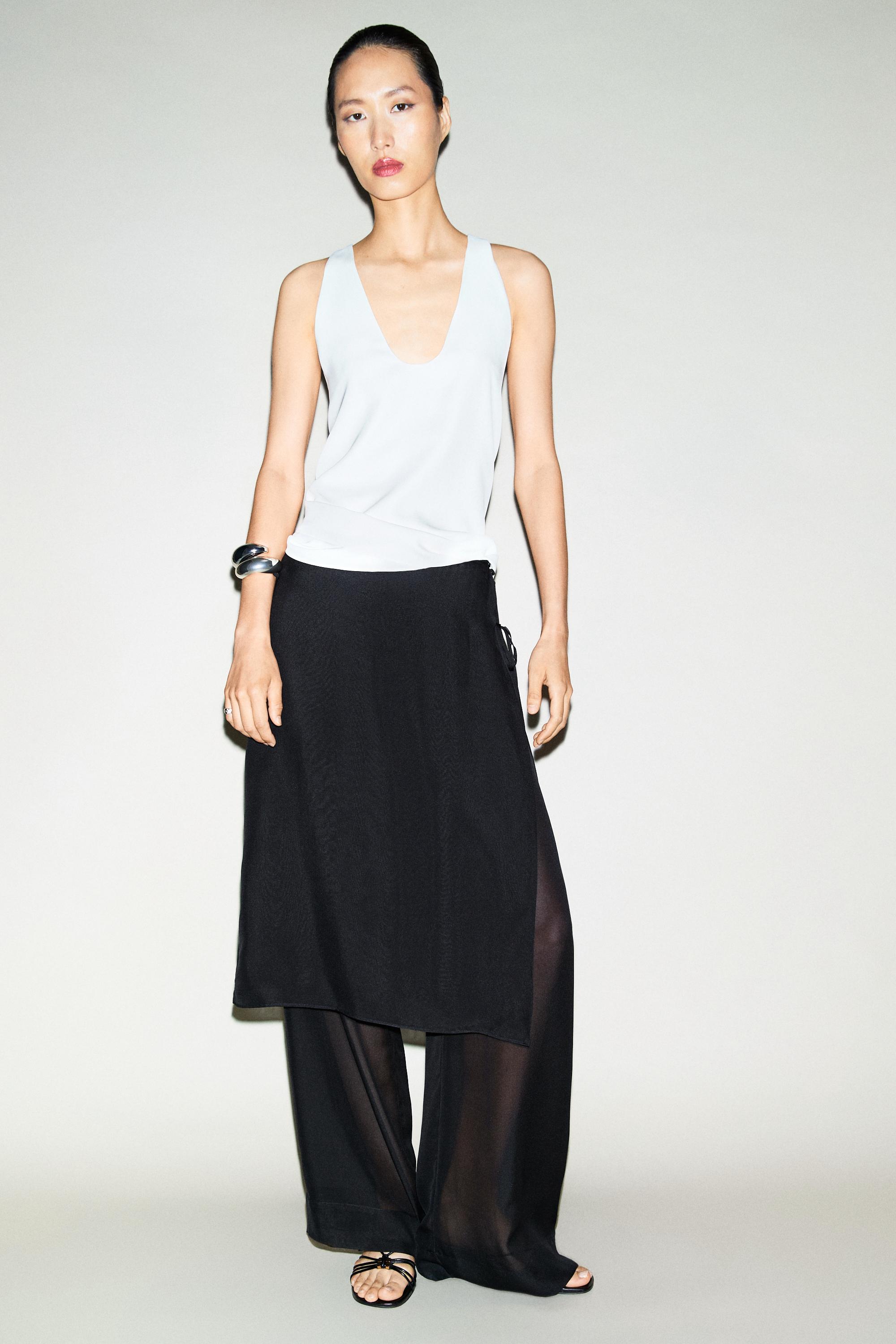 100% silk shorts over pants — BLACK