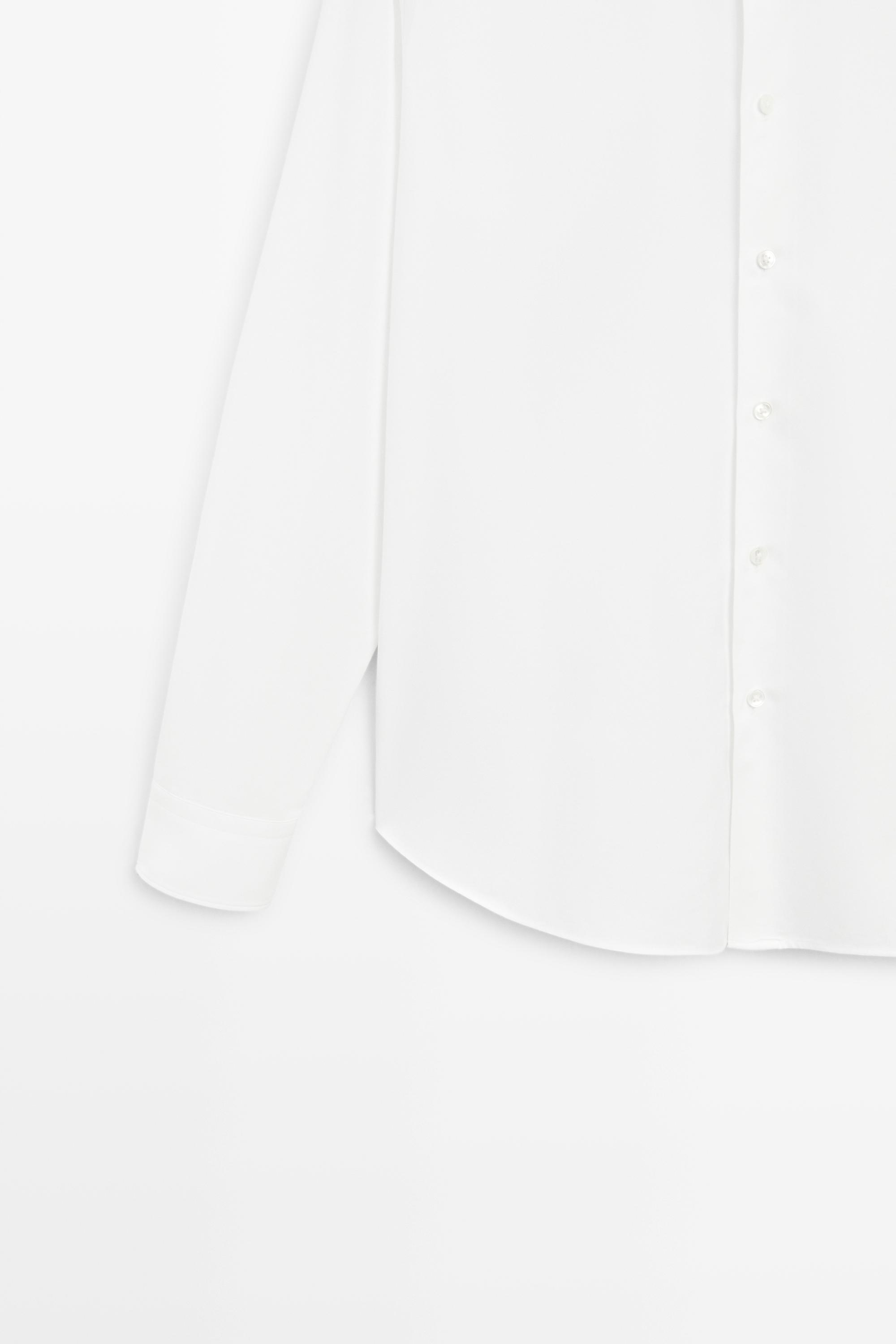 100% cotton regular fit shirt — WHITE