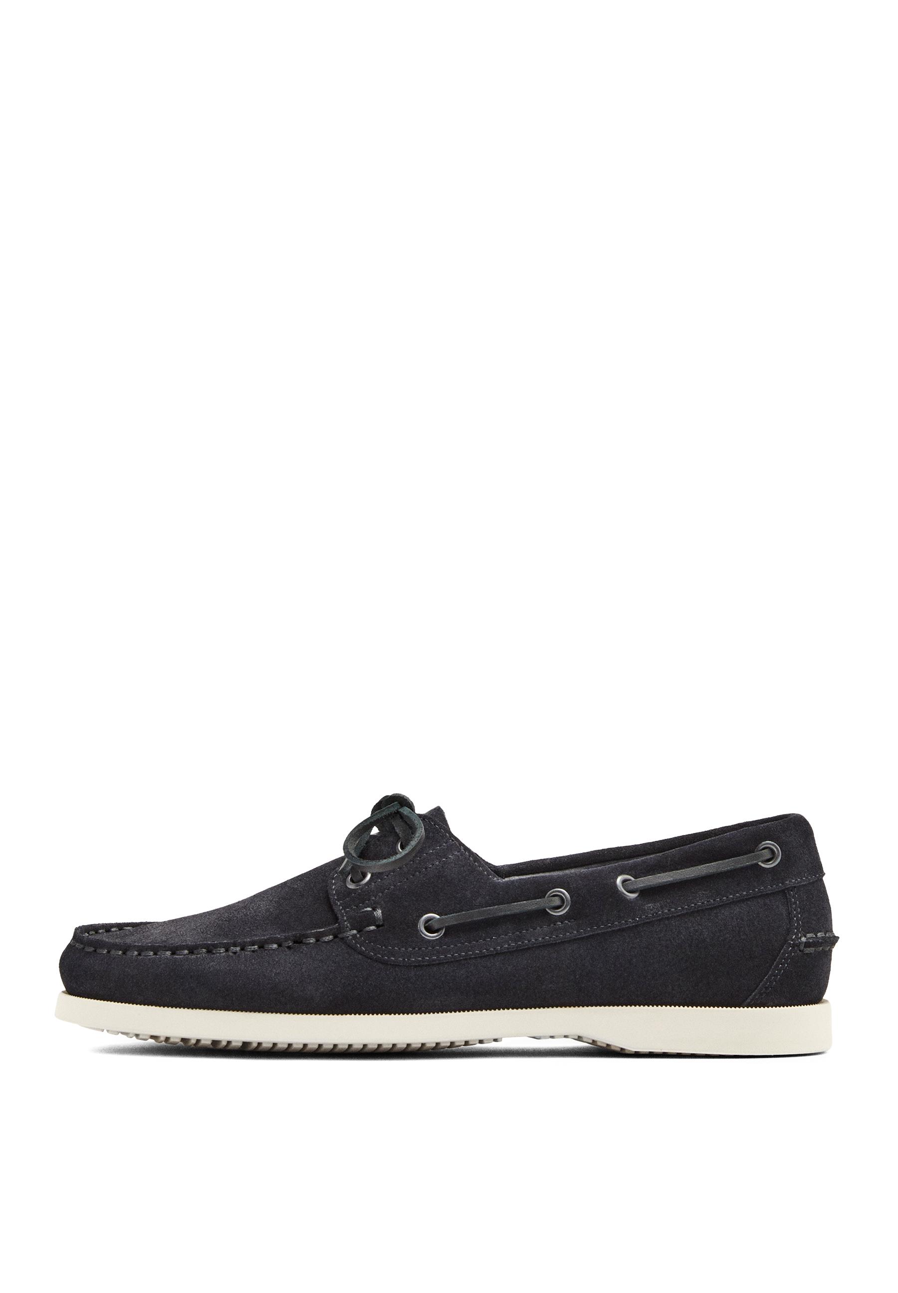 Leather deck shoes — Dark blue