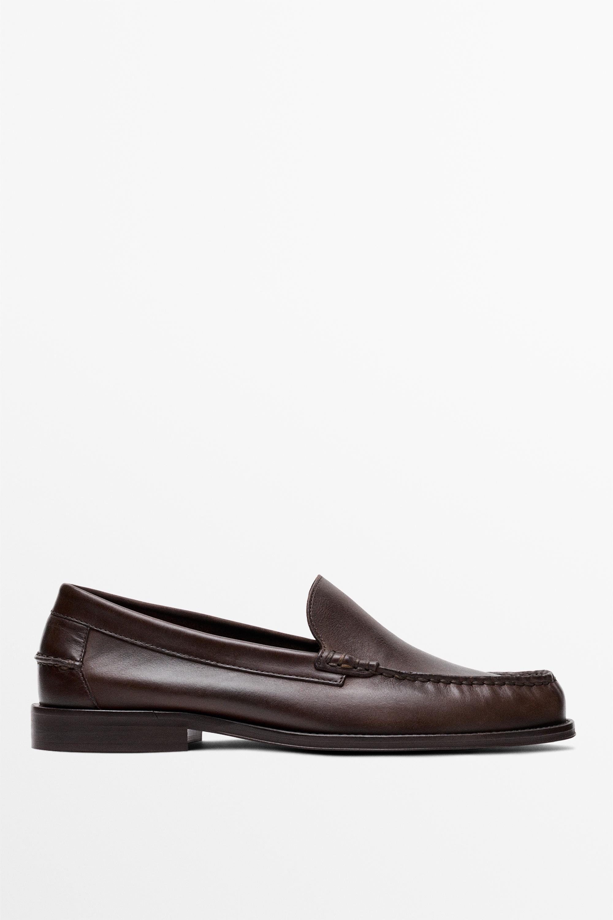 Oiled leather loafers — TAN