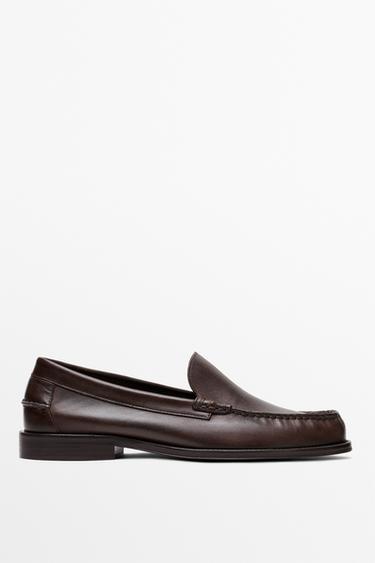 Oiled leather loafers — TAN 1