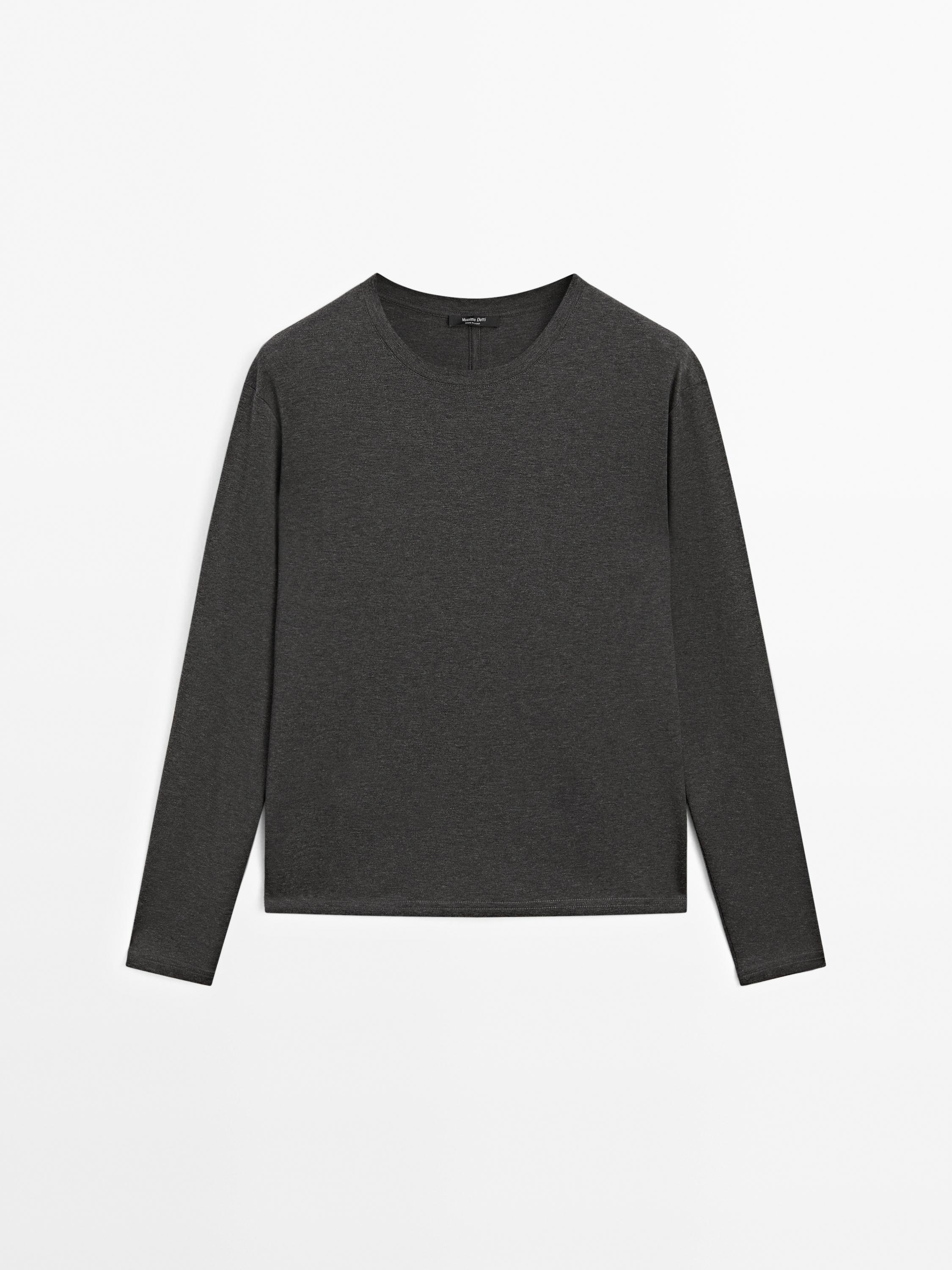 Long sleeve T-shirt with seam detail