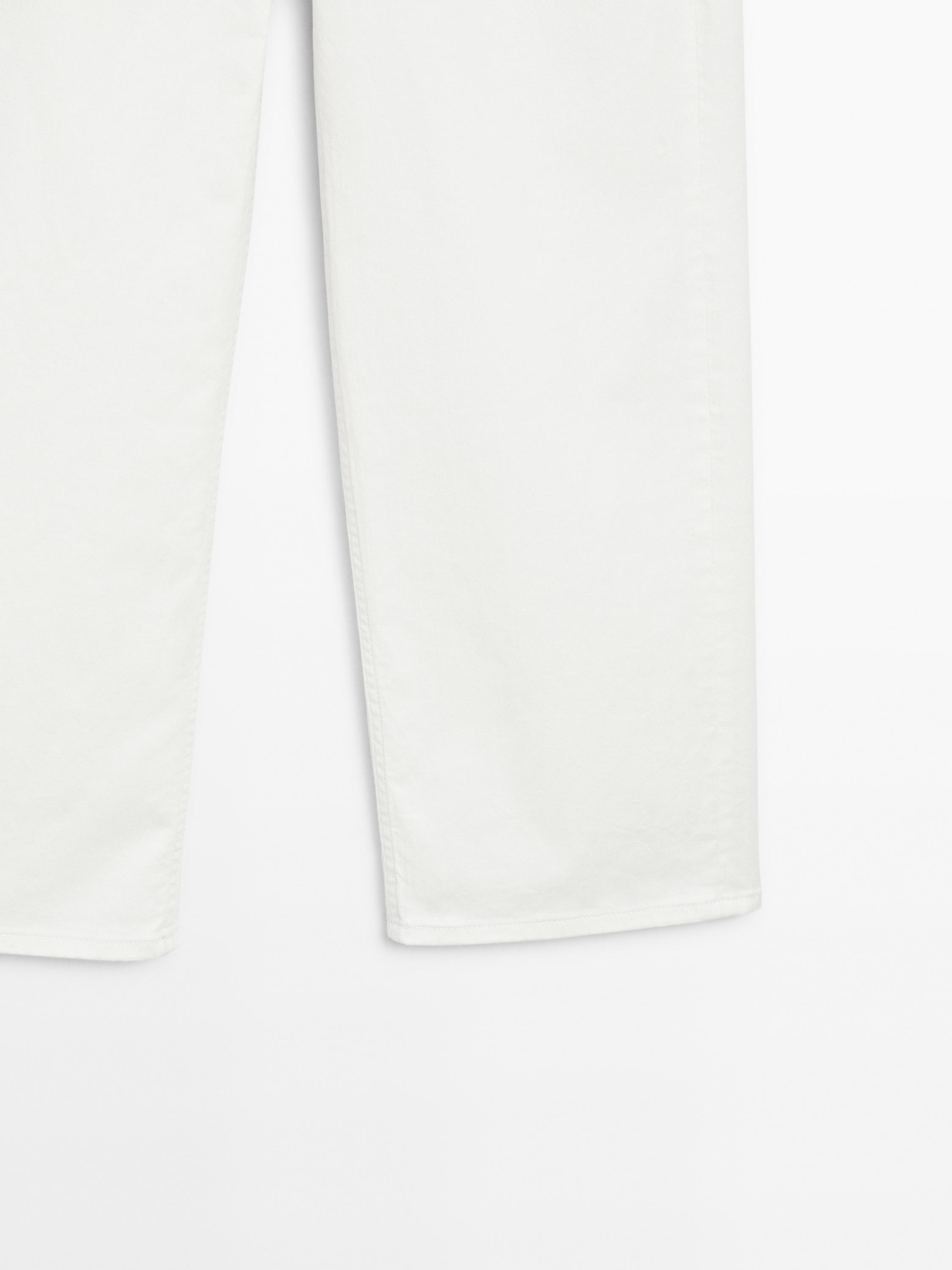 Wide straight fit denim trousers