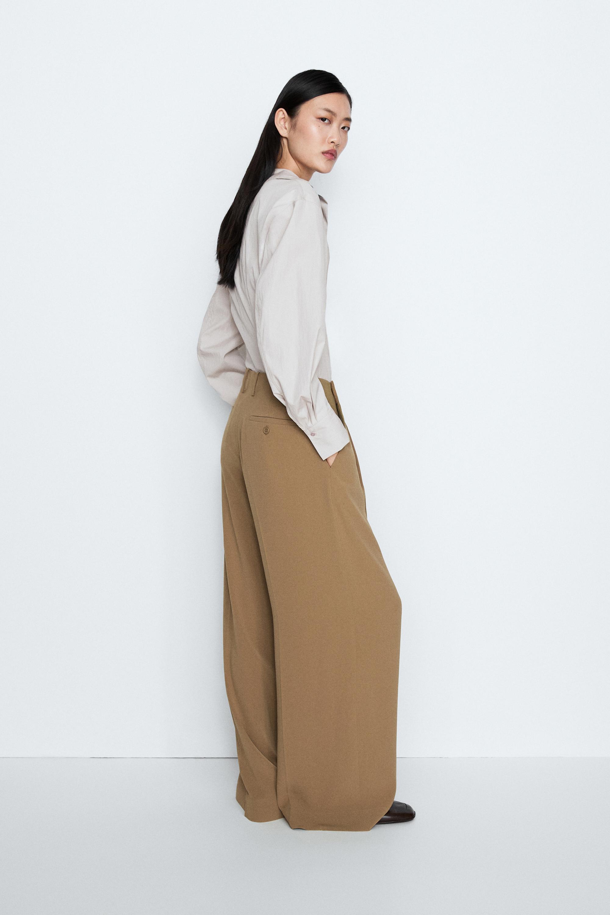 Flowing wide-leg darted pants - STUDIO