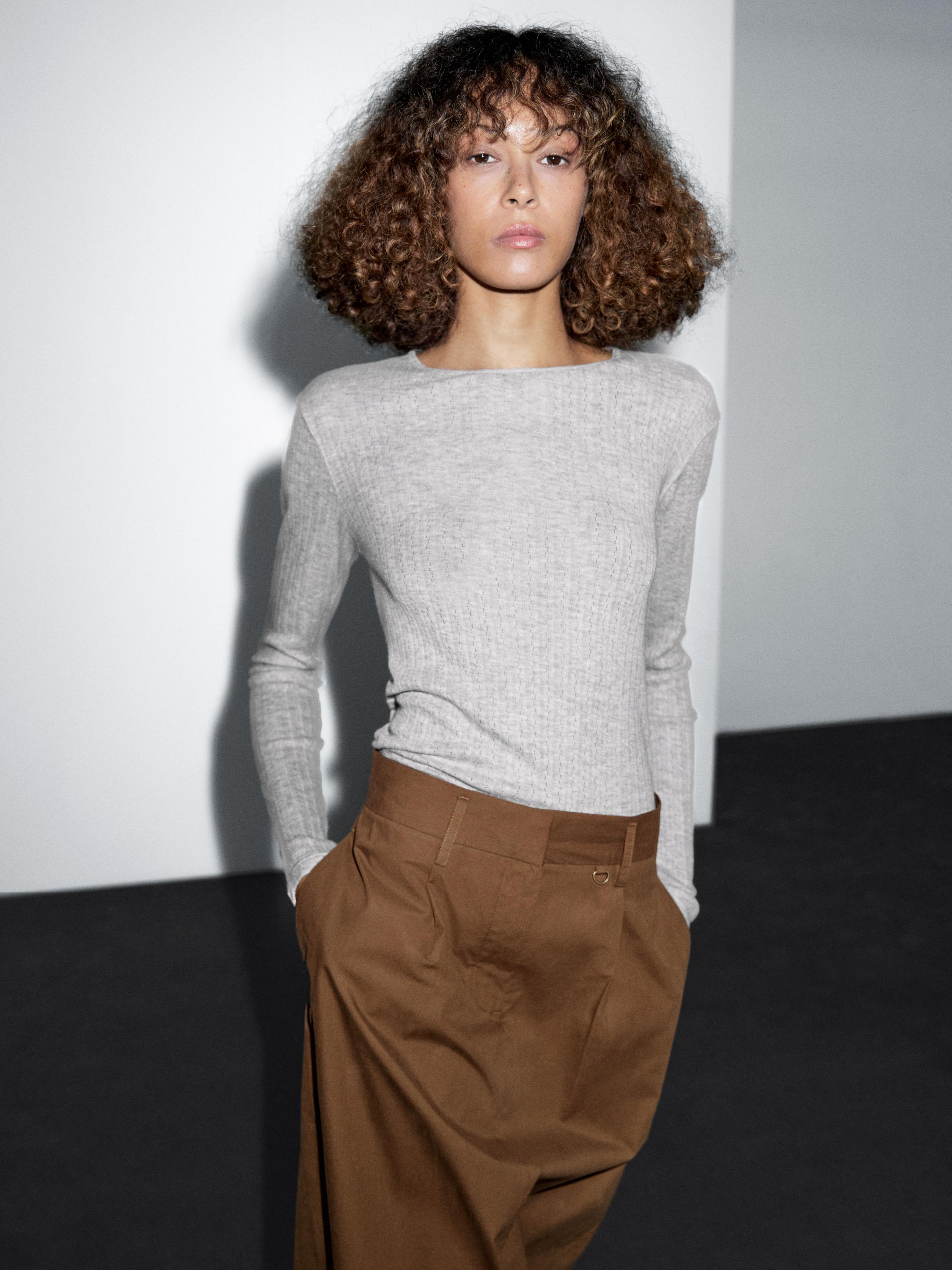 Midi skirt with waist detail