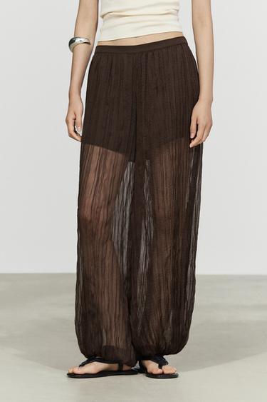 Total look flowing pants — BROWN 3