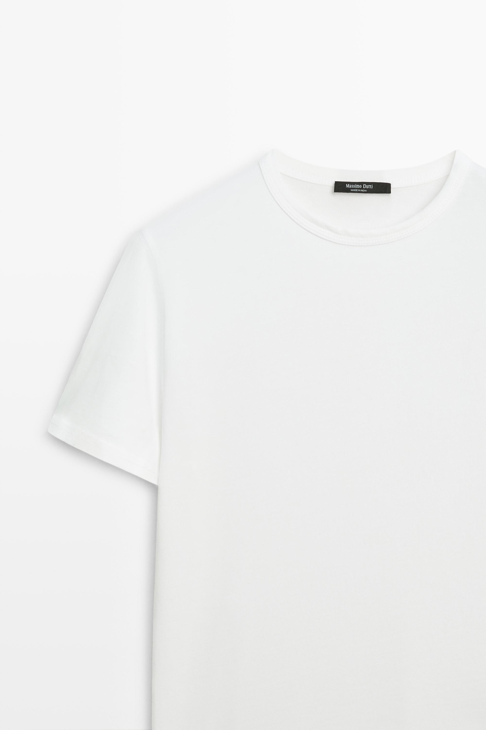 100% cotton short sleeve T-shirt — Off white