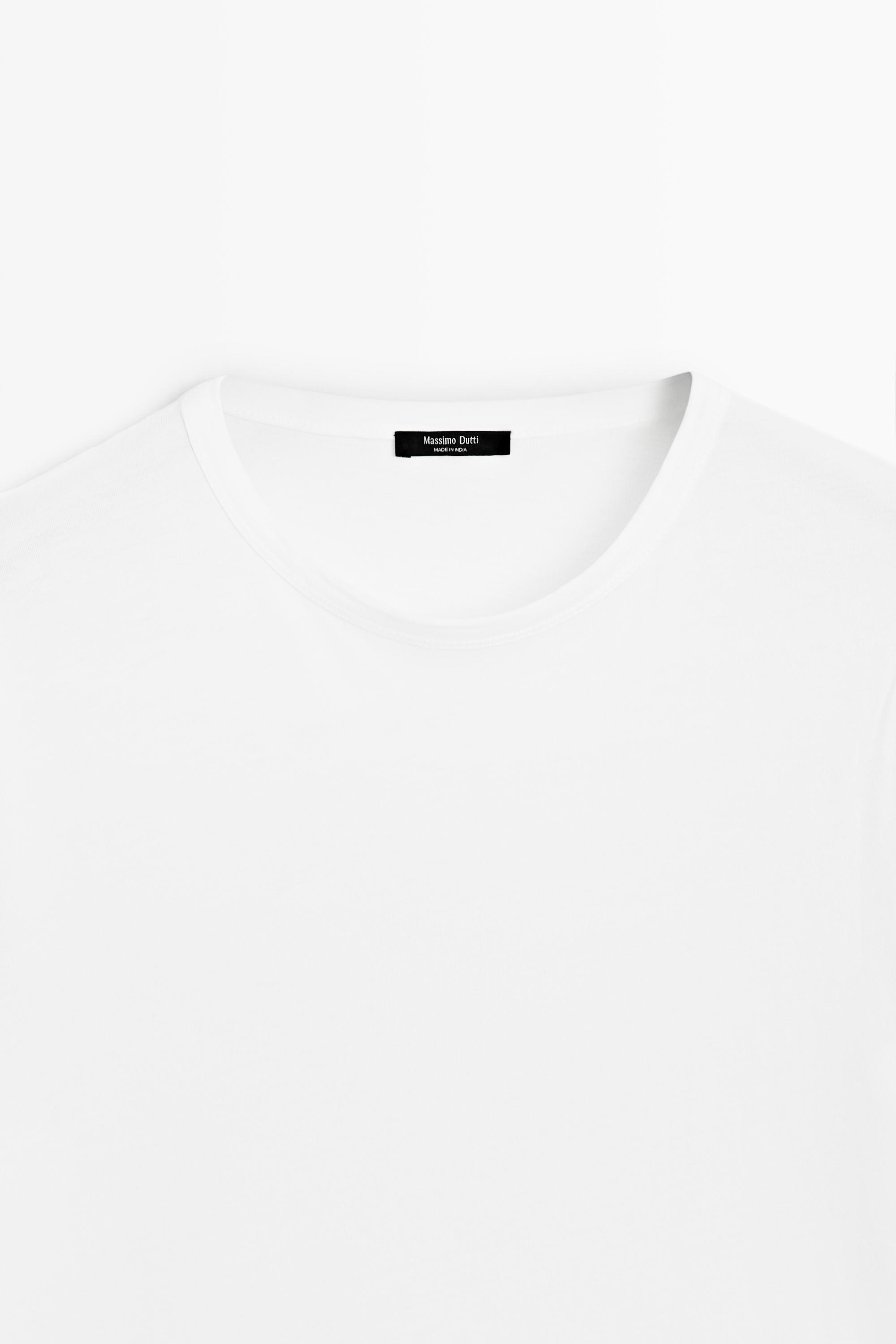 100% cotton short-sleeve T-shirt — Off white