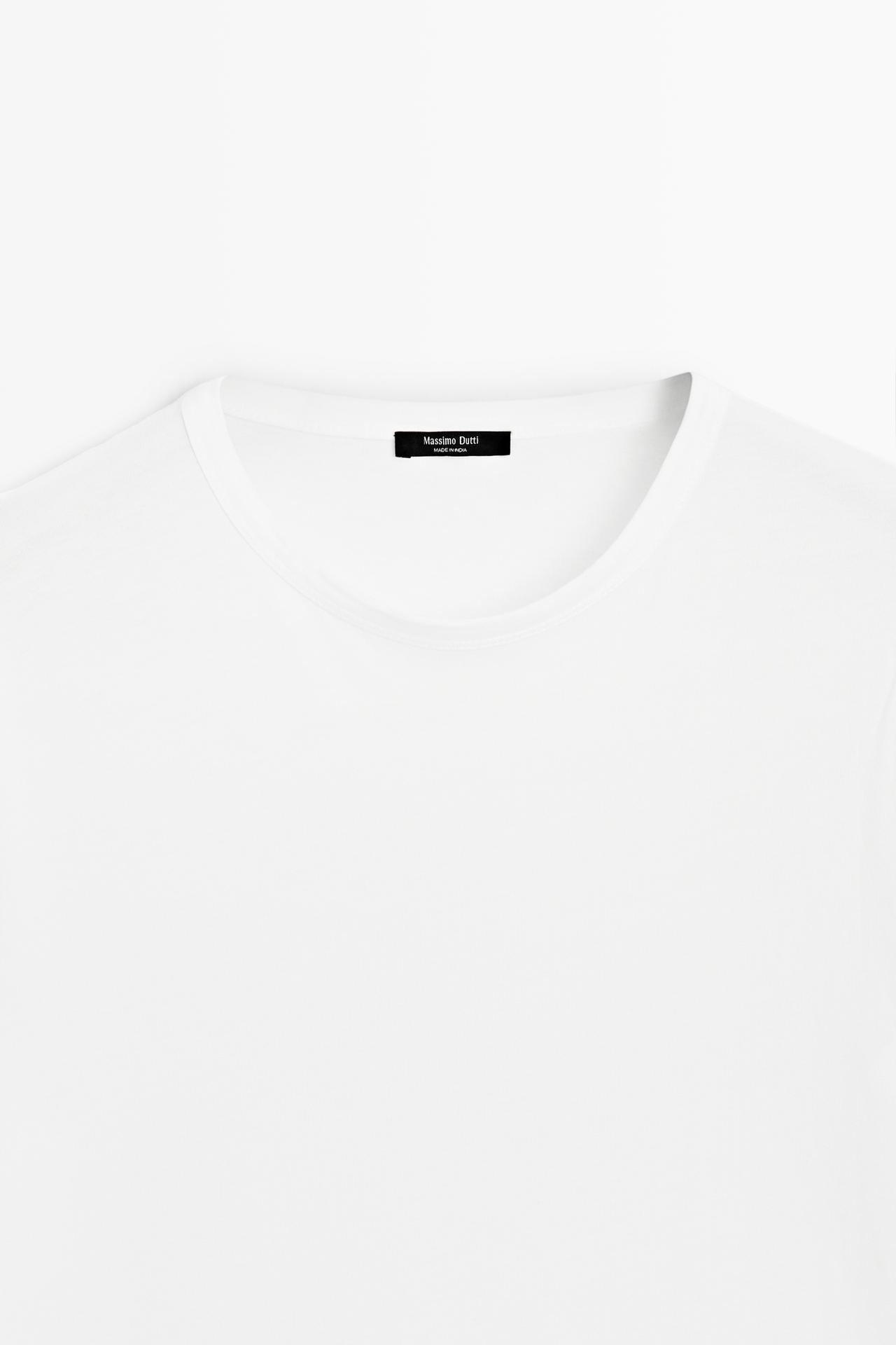 100% cotton short-sleeve T-shirt — Off white
