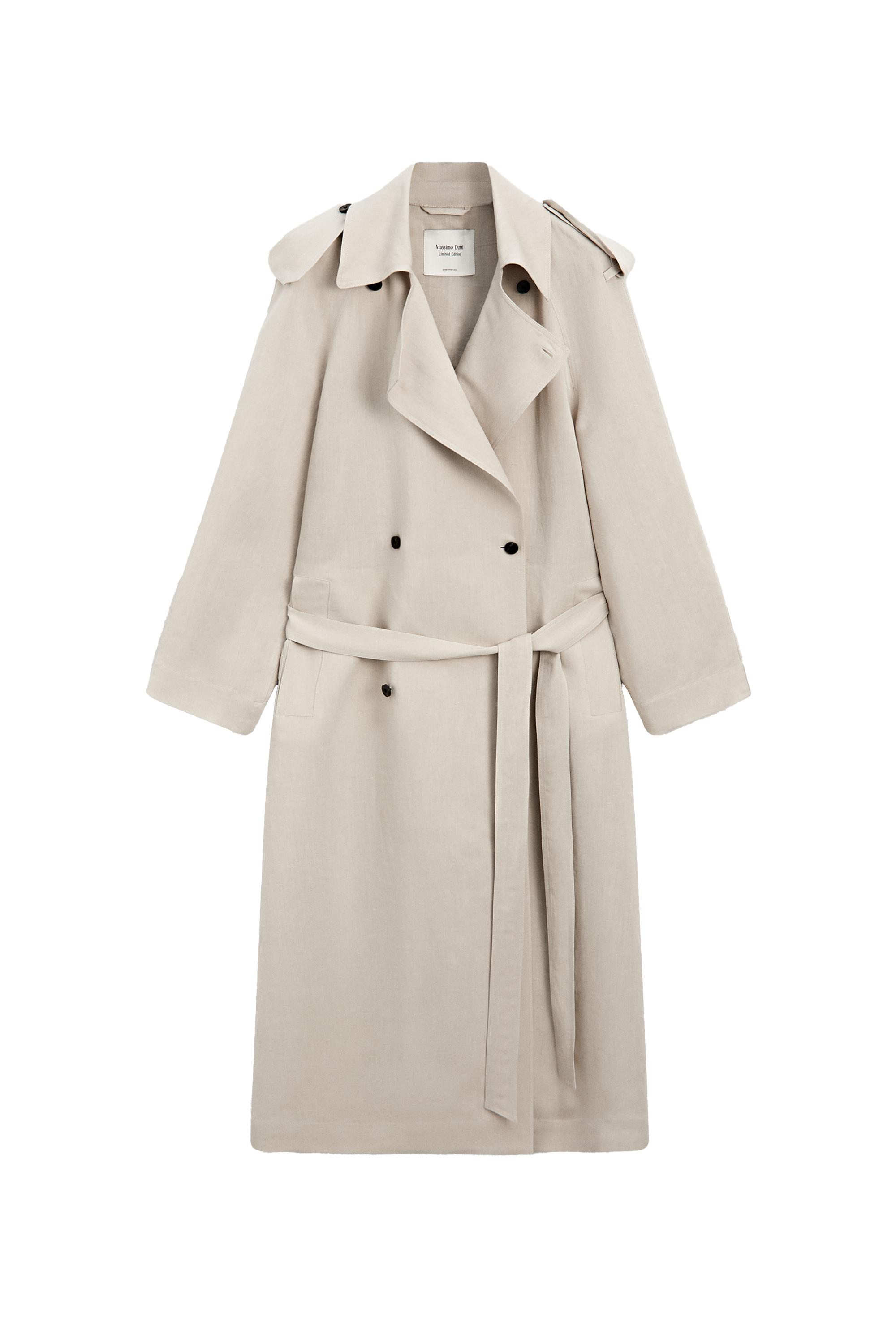 Oversize linen blend trench coat - LIMITED EDITION · Sand · Coats