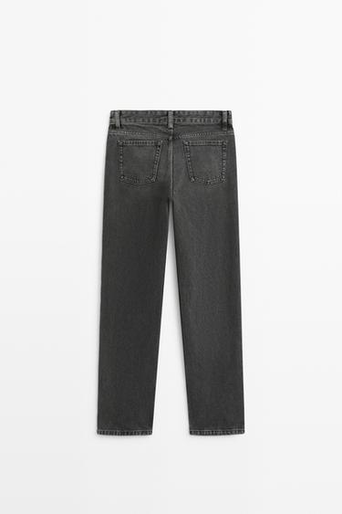 Low-rise straight-leg jeans — BLACK 6