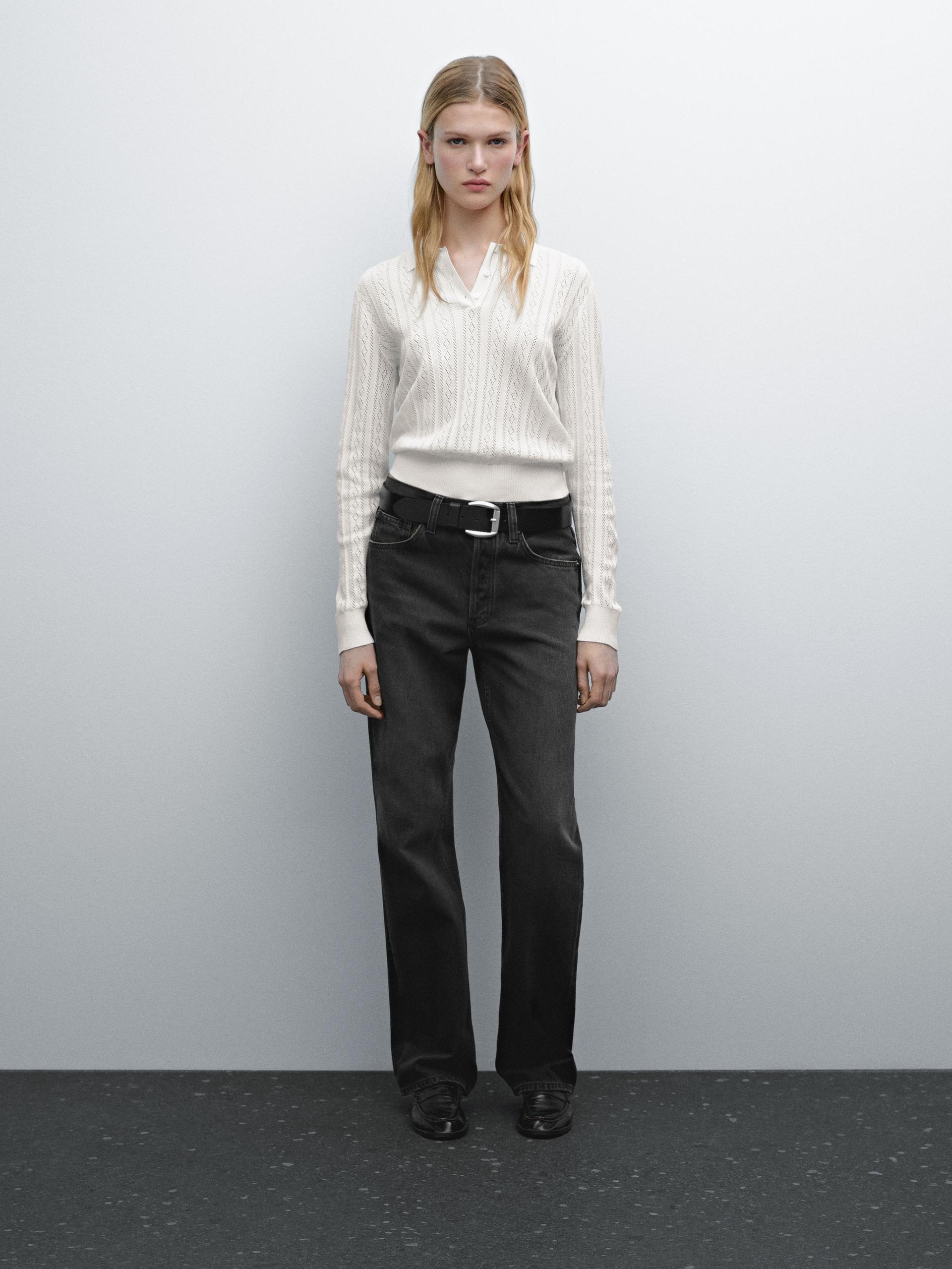 massimo dutti knit polo