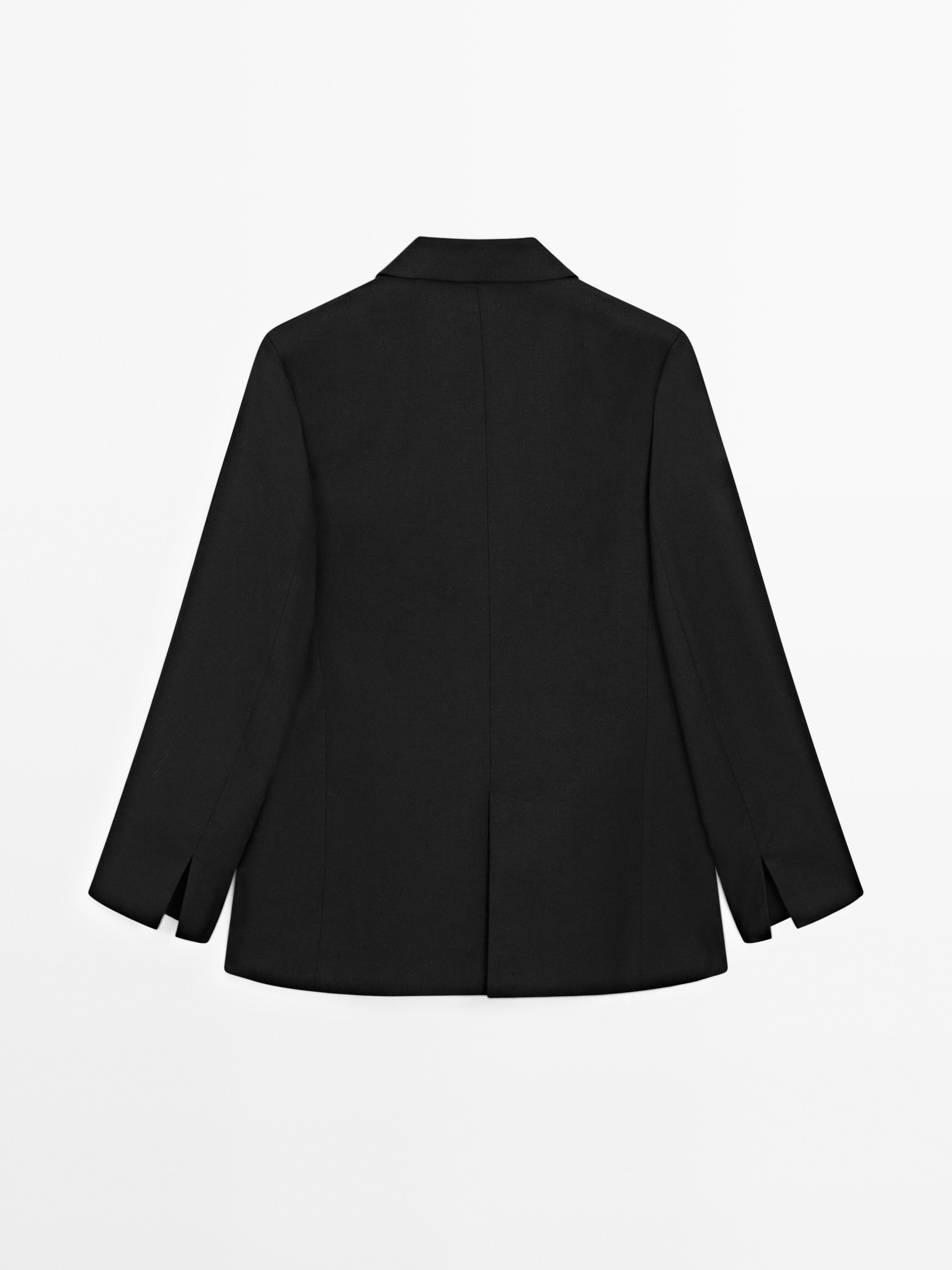 Linen blend suit blazer