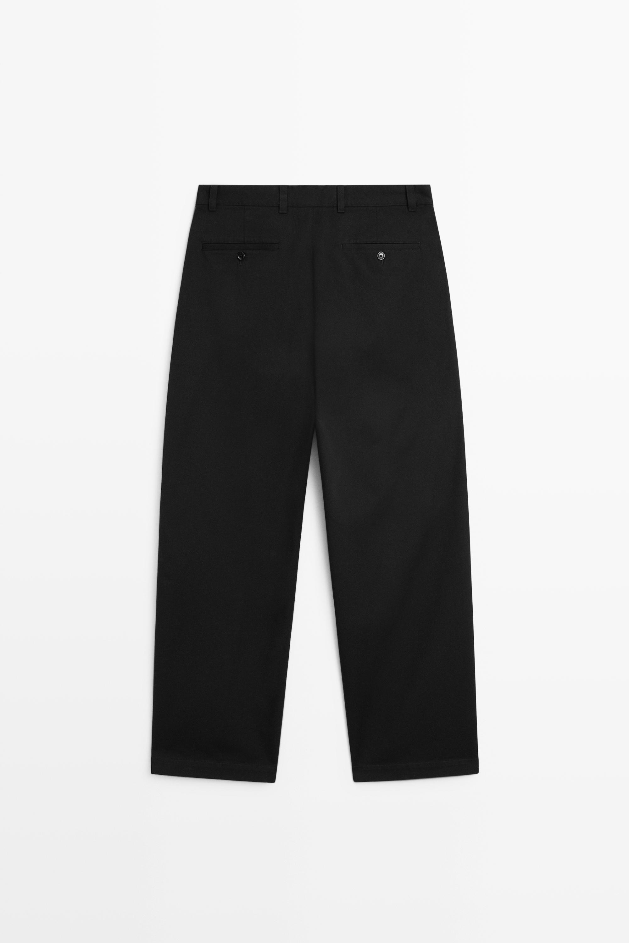 Barrel fit pants — BLACK