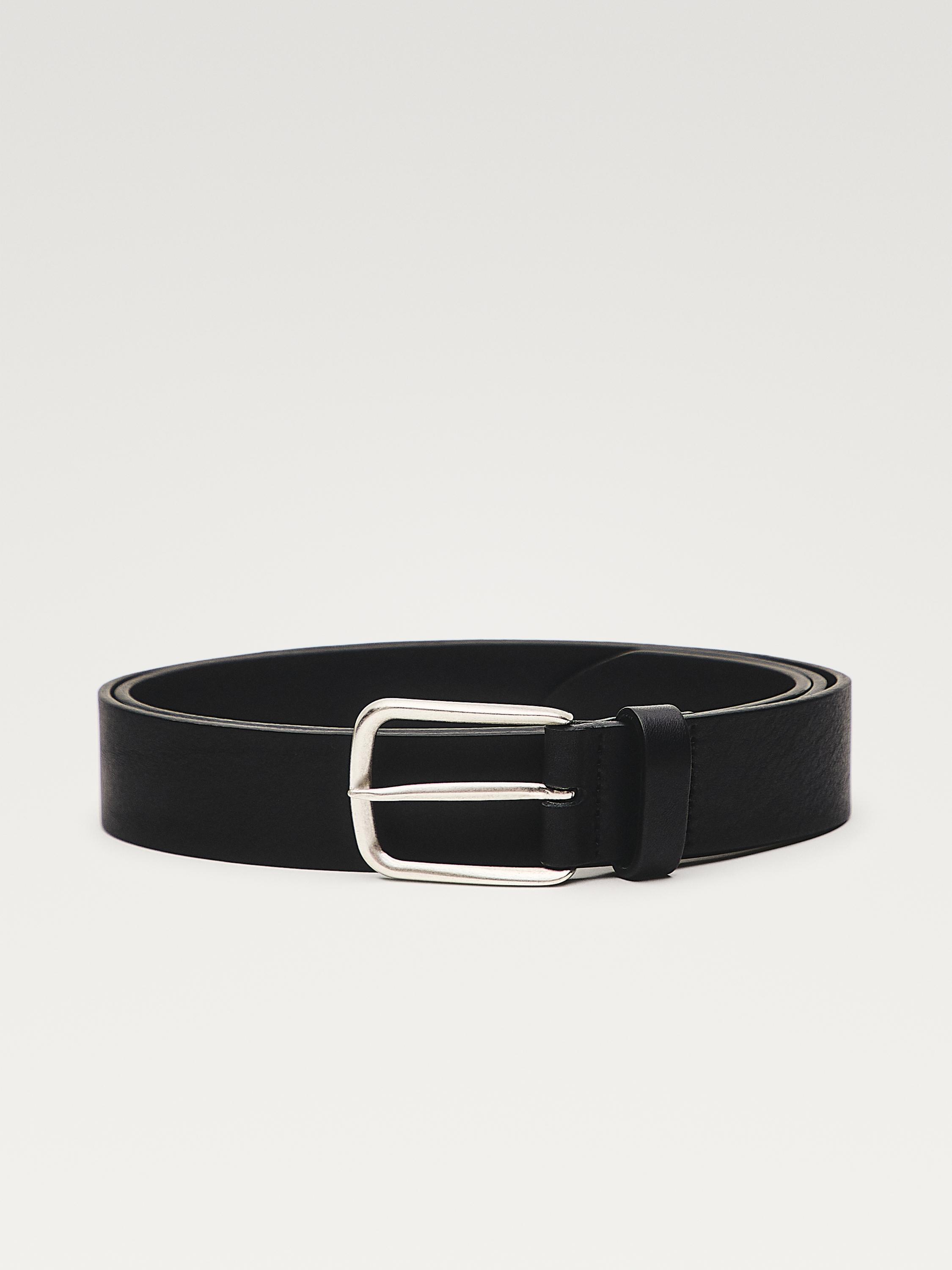 Nappa leather belt — BLACK