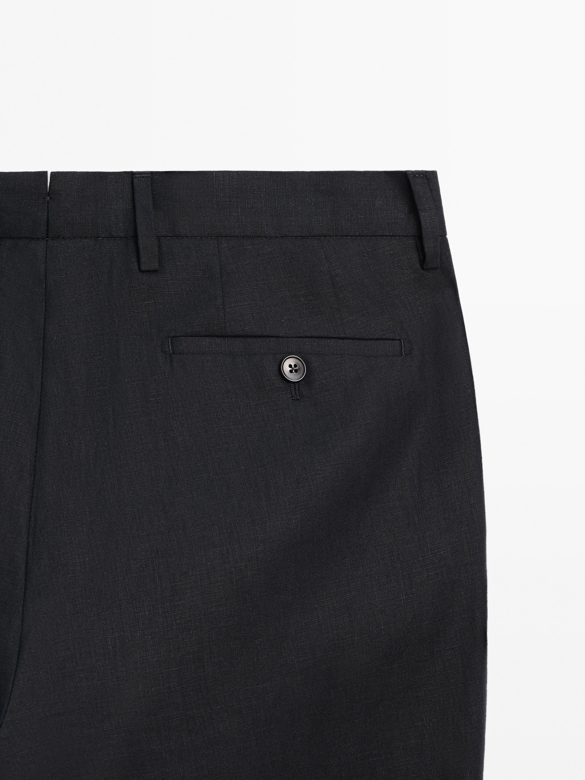 Pantalón traje 100% lino