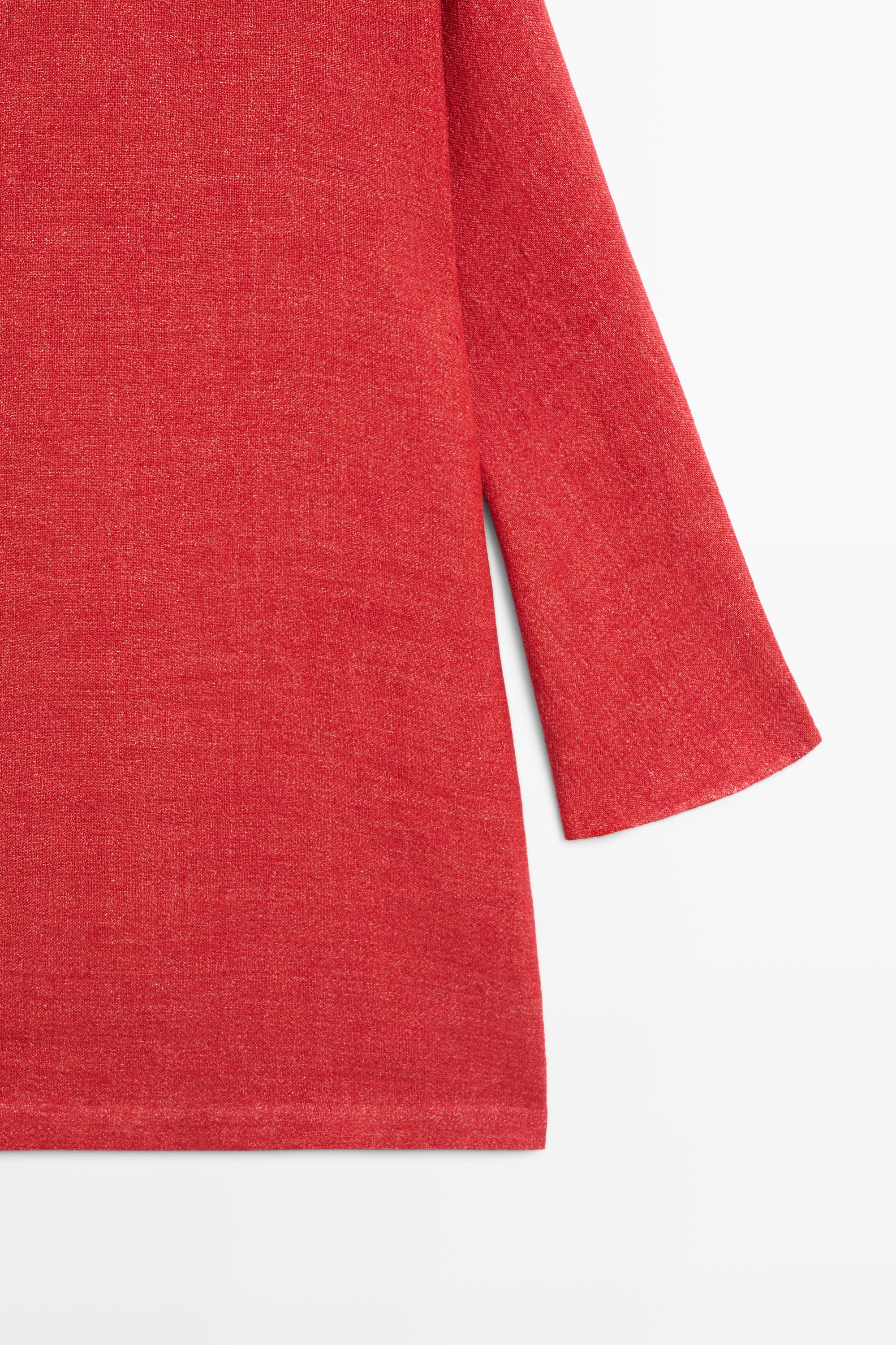 Long sleeve mini dress — Red