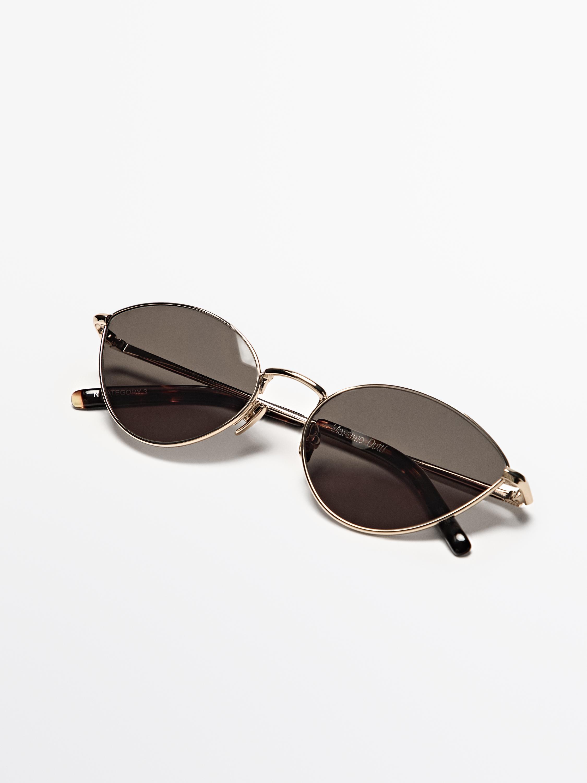 Metallic cateye sunglasses