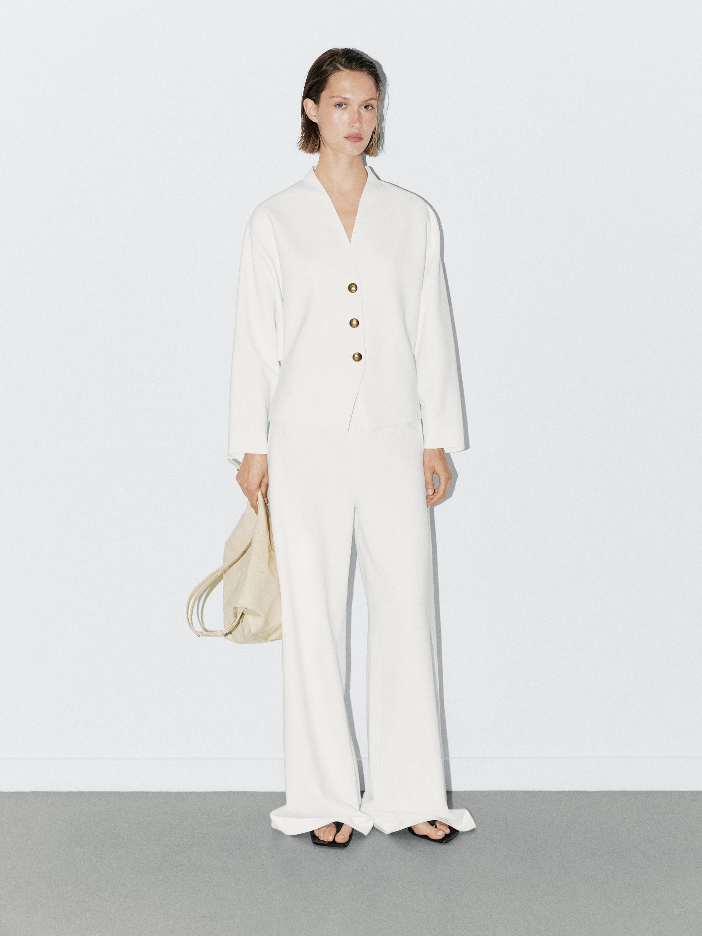 Flowing blazer with gold-toned buttons - STUDIO