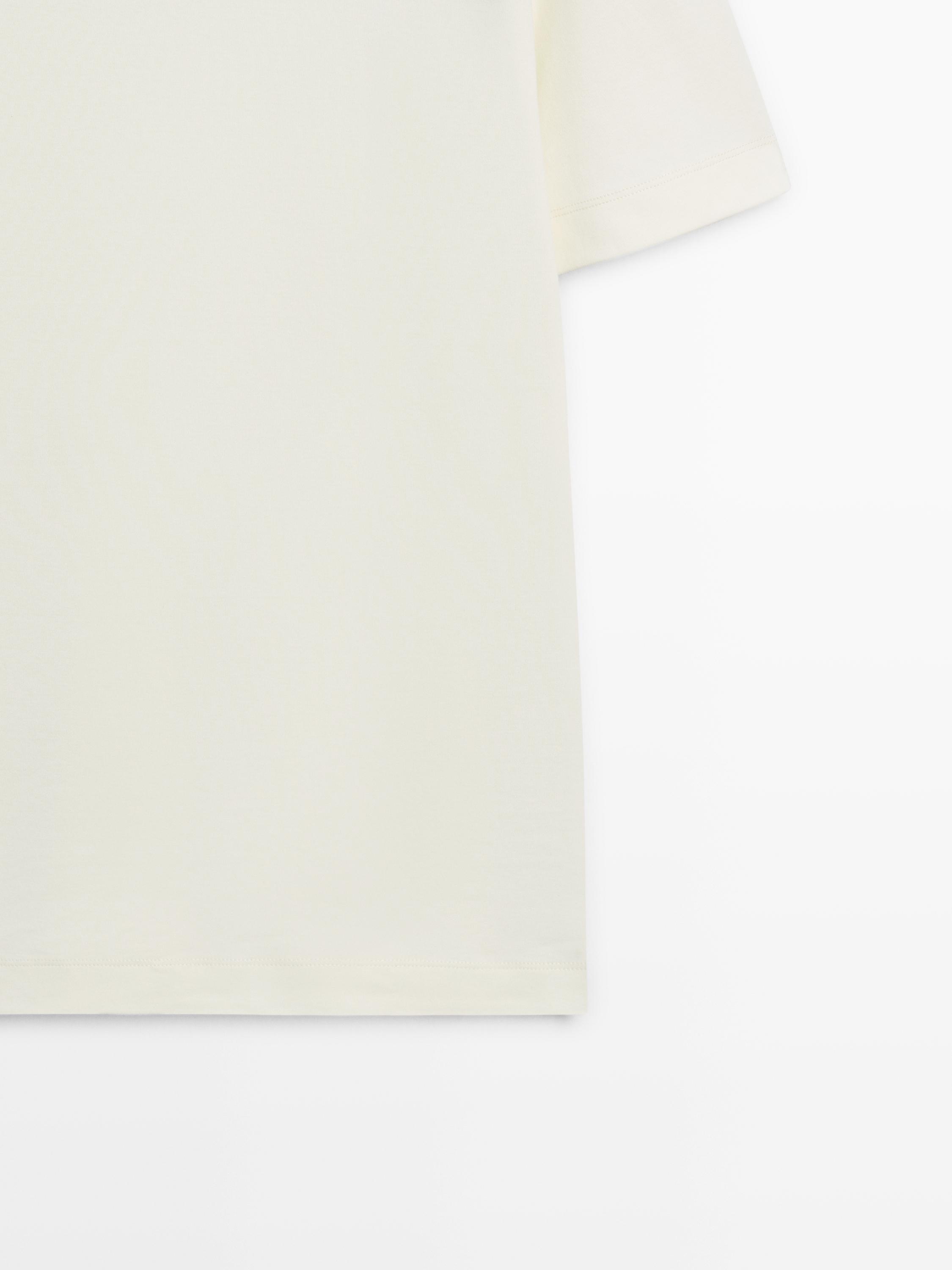Short Sleeve Cotton T-Shirt - Green - Xxl - Massimo Dutti - Men Short Sleeve Cotton T-Shirt - Green - Xxl - Massimo Dutti - Men