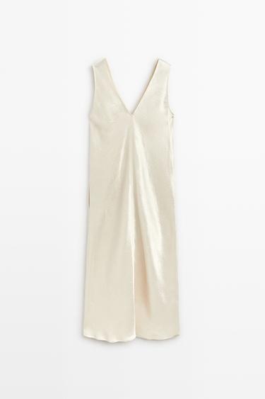 Satin midi slip dress — CREAM 6