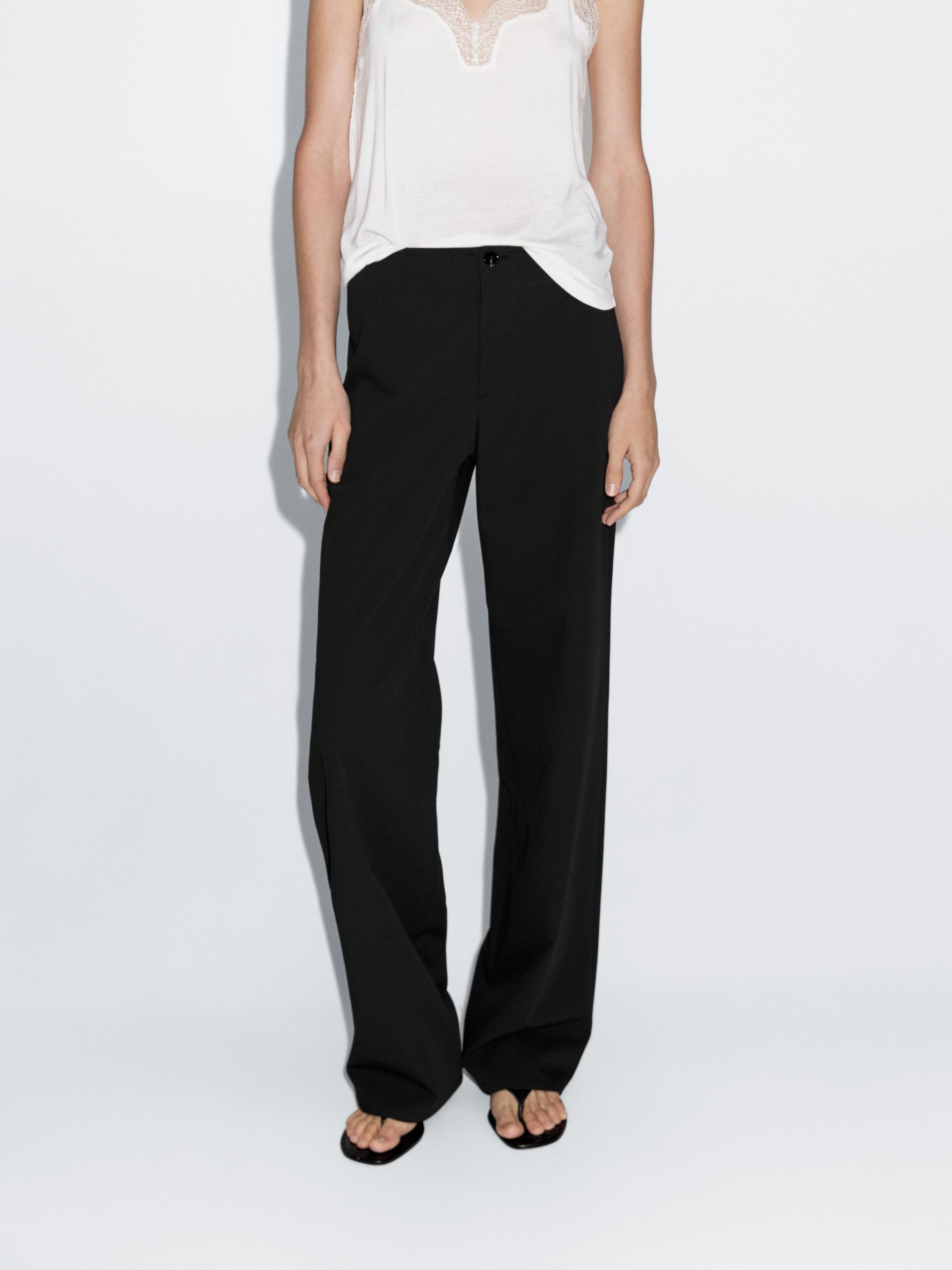 Pantalon straight mid-rise
