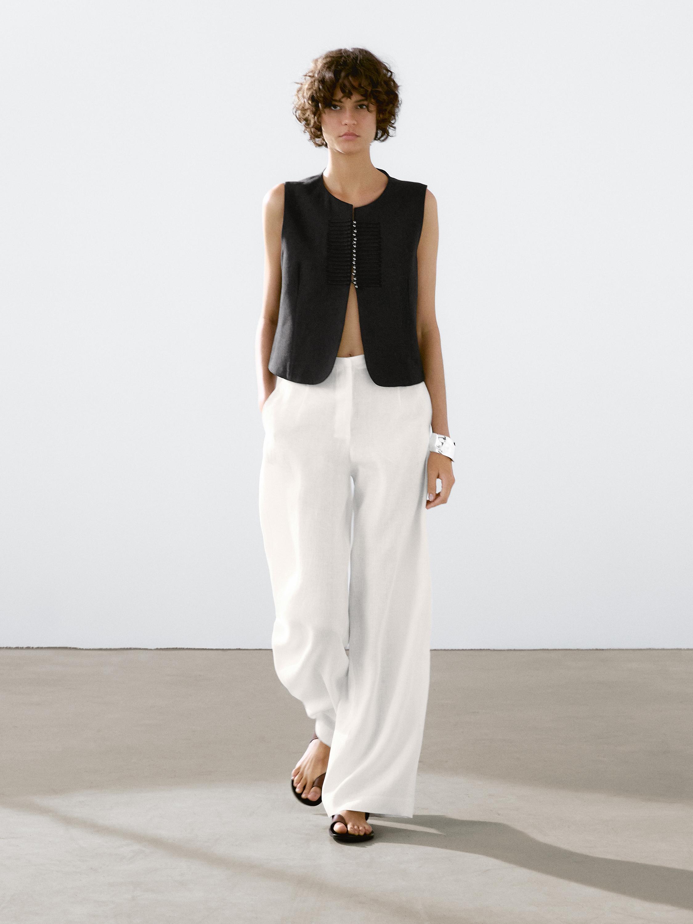 Pantalon de tailleur en lin