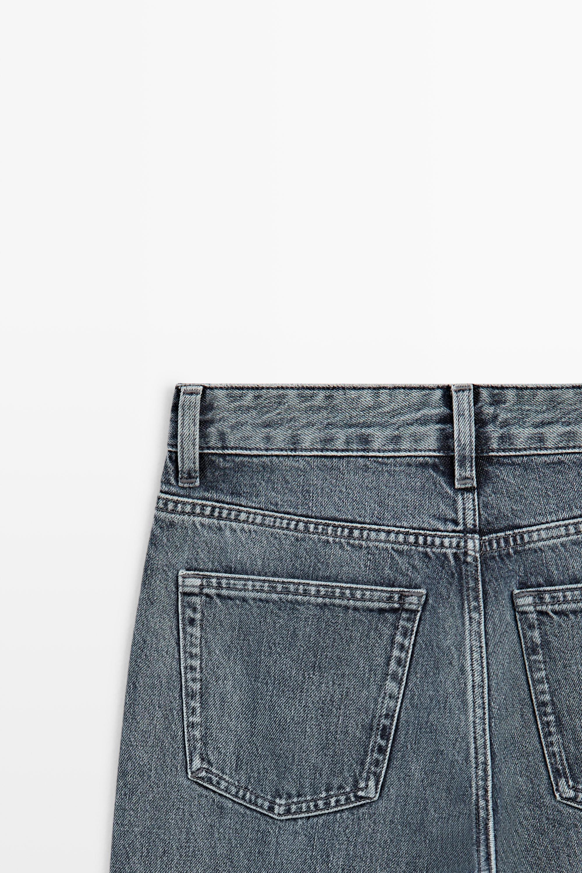 Mid-waist wide-leg jeans — MEDIUM BLUE