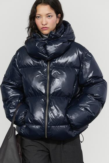 Shiny down jacket — Blue 3