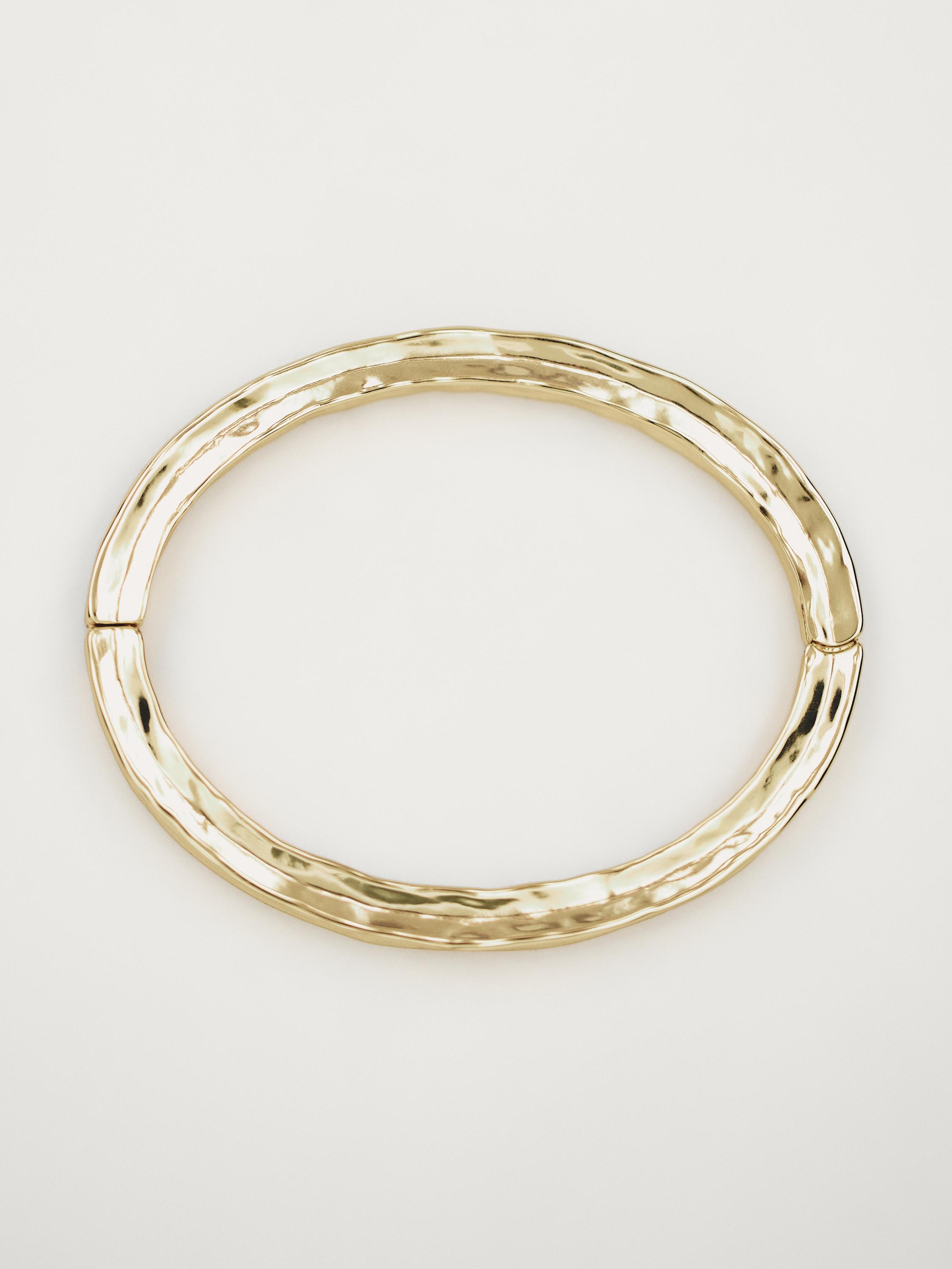 Golden textured bracelet