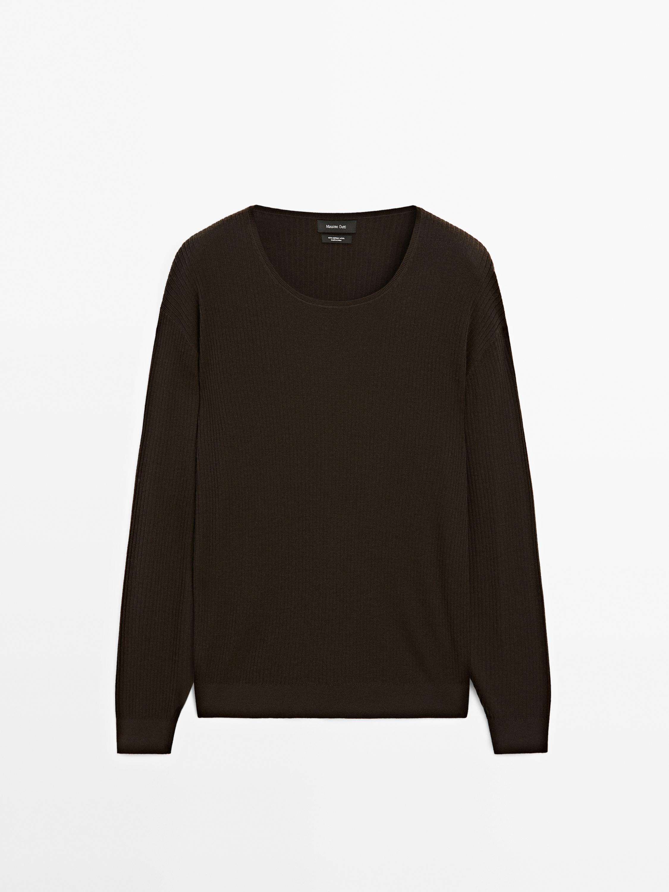 100% merino wool knit sweater