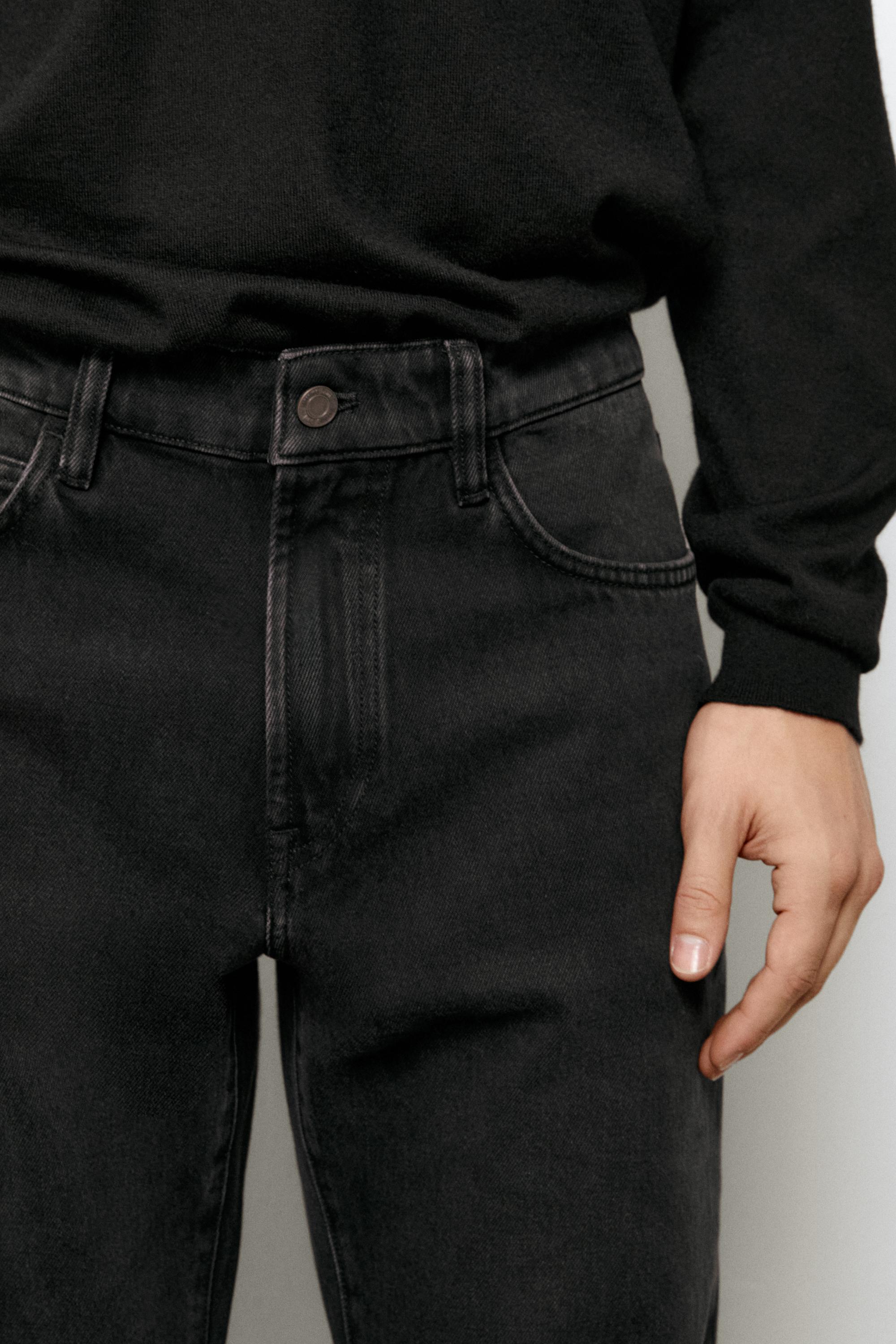 Tapered fit jeans — CHARCOAL