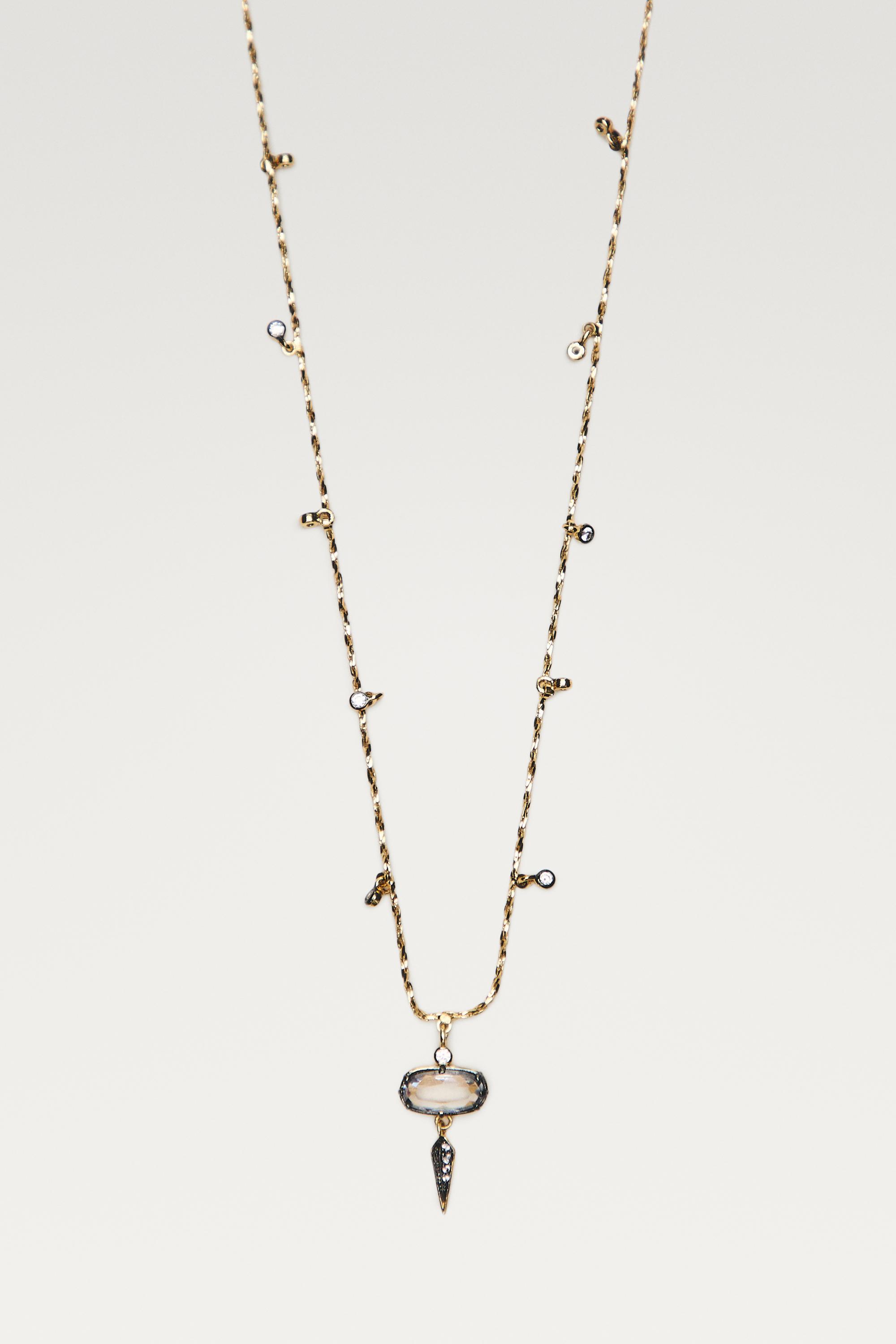 Antique crystal piece necklace — GOLDEN