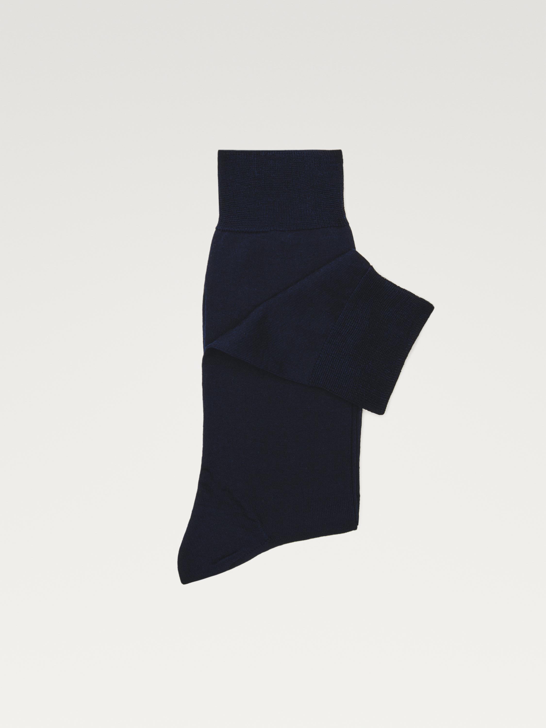 Plain smart socks — NAVY BLUE