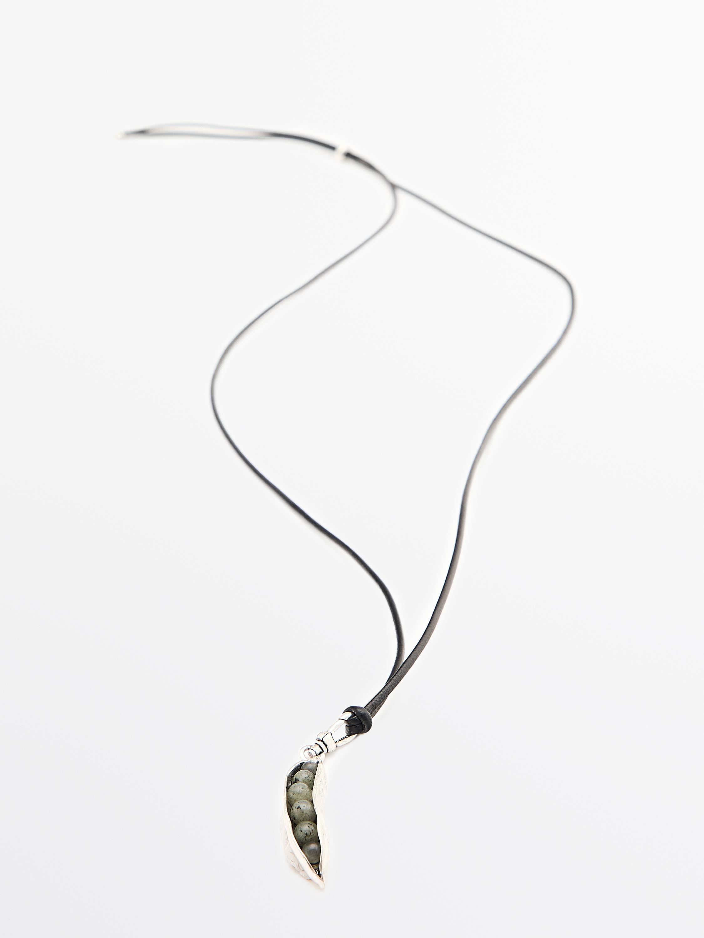 Leather pod pendant