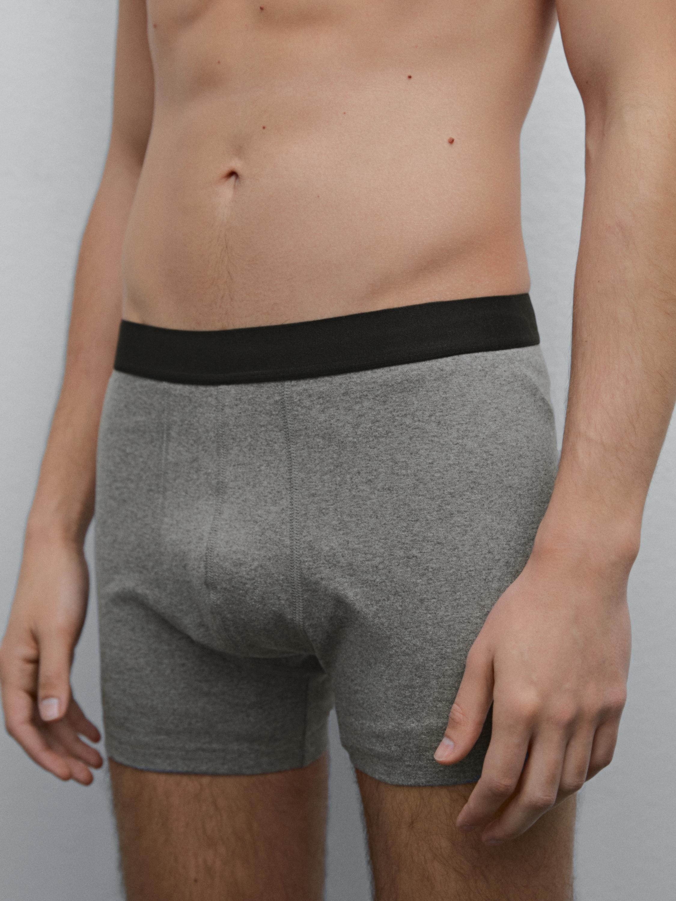 Boxers with black waistband · Pearl Grey · Homewear