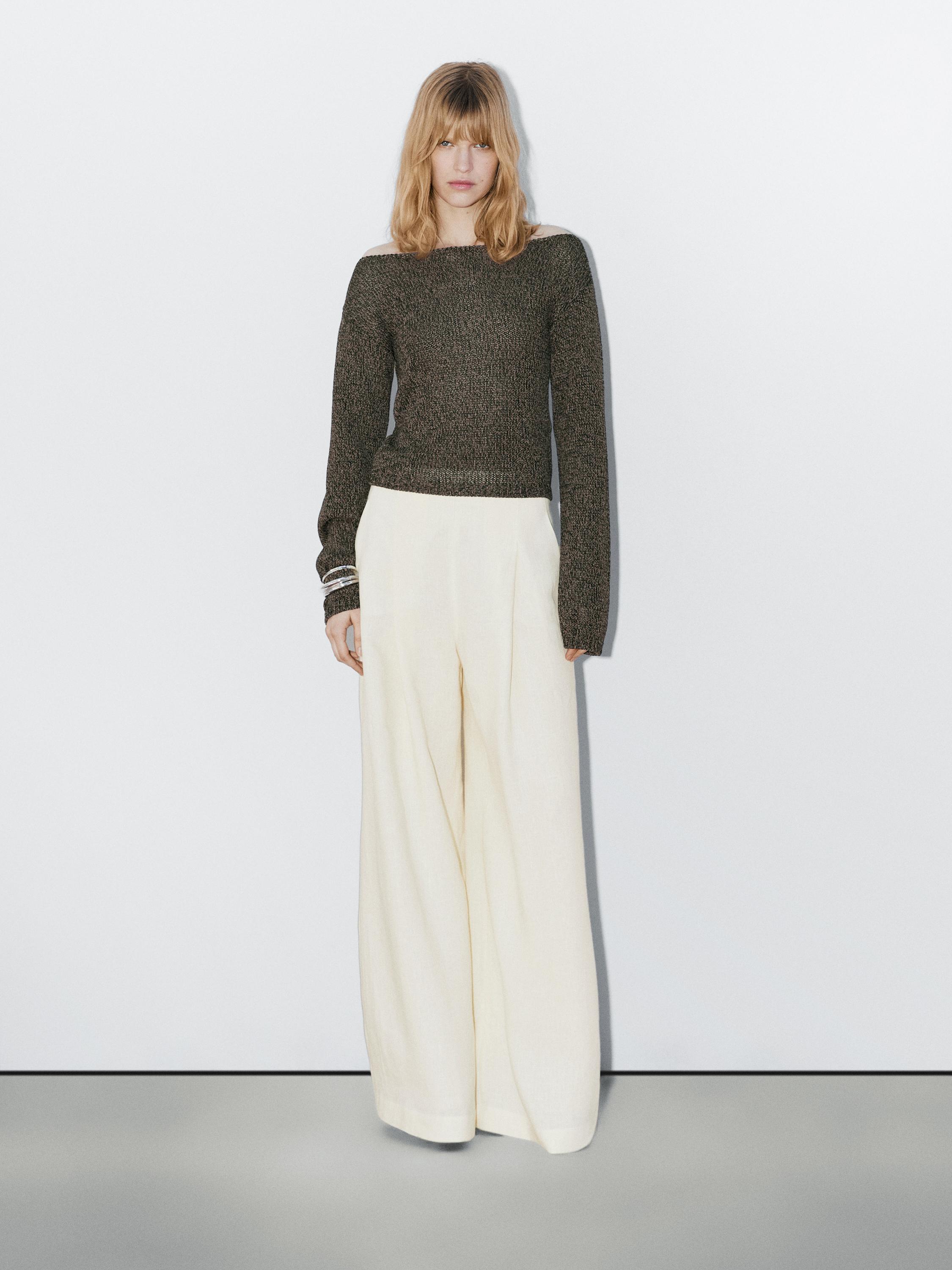 Wide-leg linen trousers - STUDIO