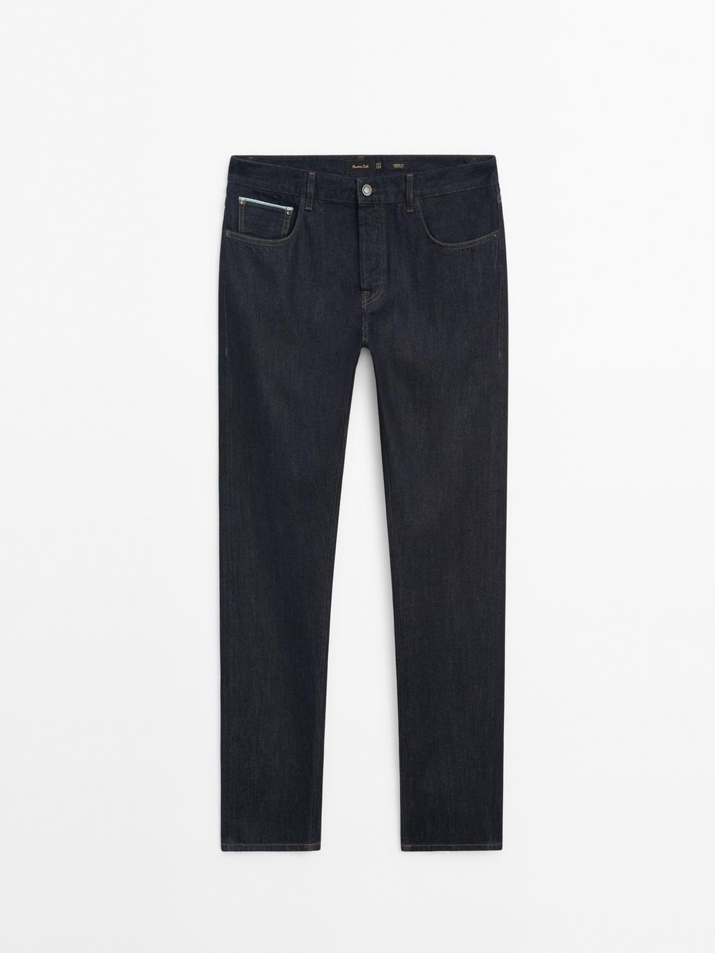 Jeansowe Spodnie Relax Fit Z Bawe ny Indygo Dressy Massimo Dutti jeansowe-spodnie-relax-fit-z-bawe-ny-indygo-dressy-massimo-dutti