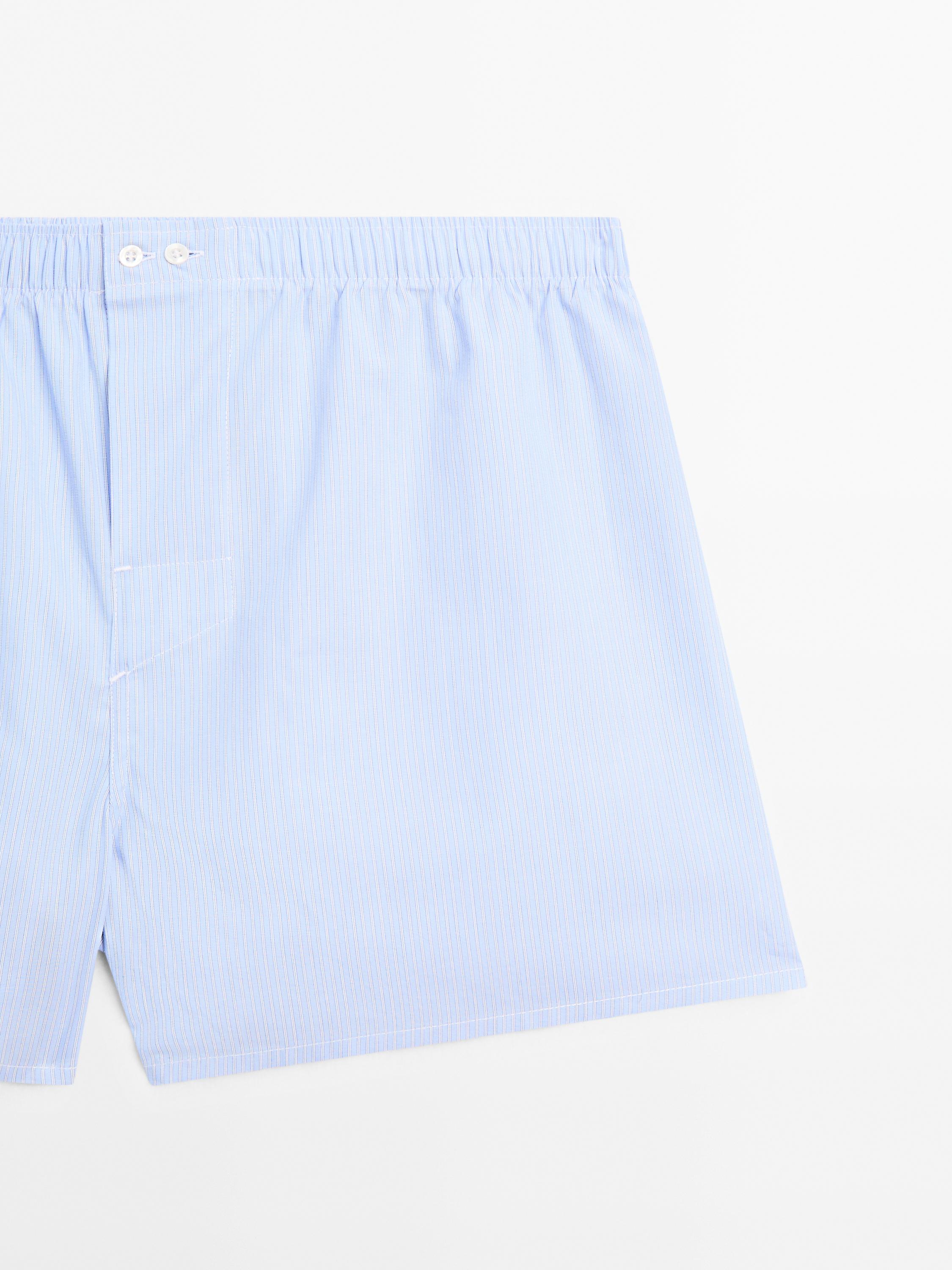Striped print boxers