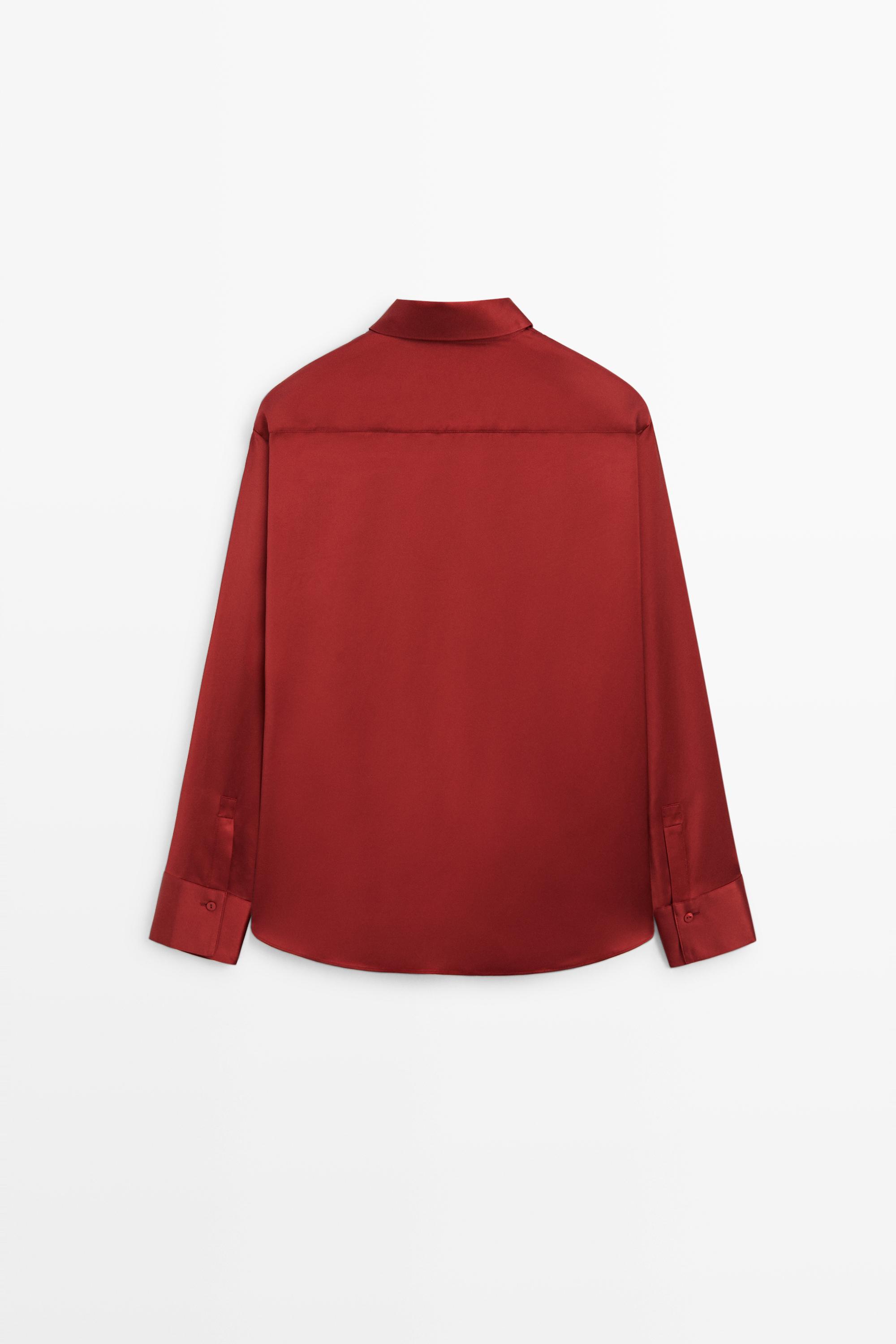 Flowing satin shirt