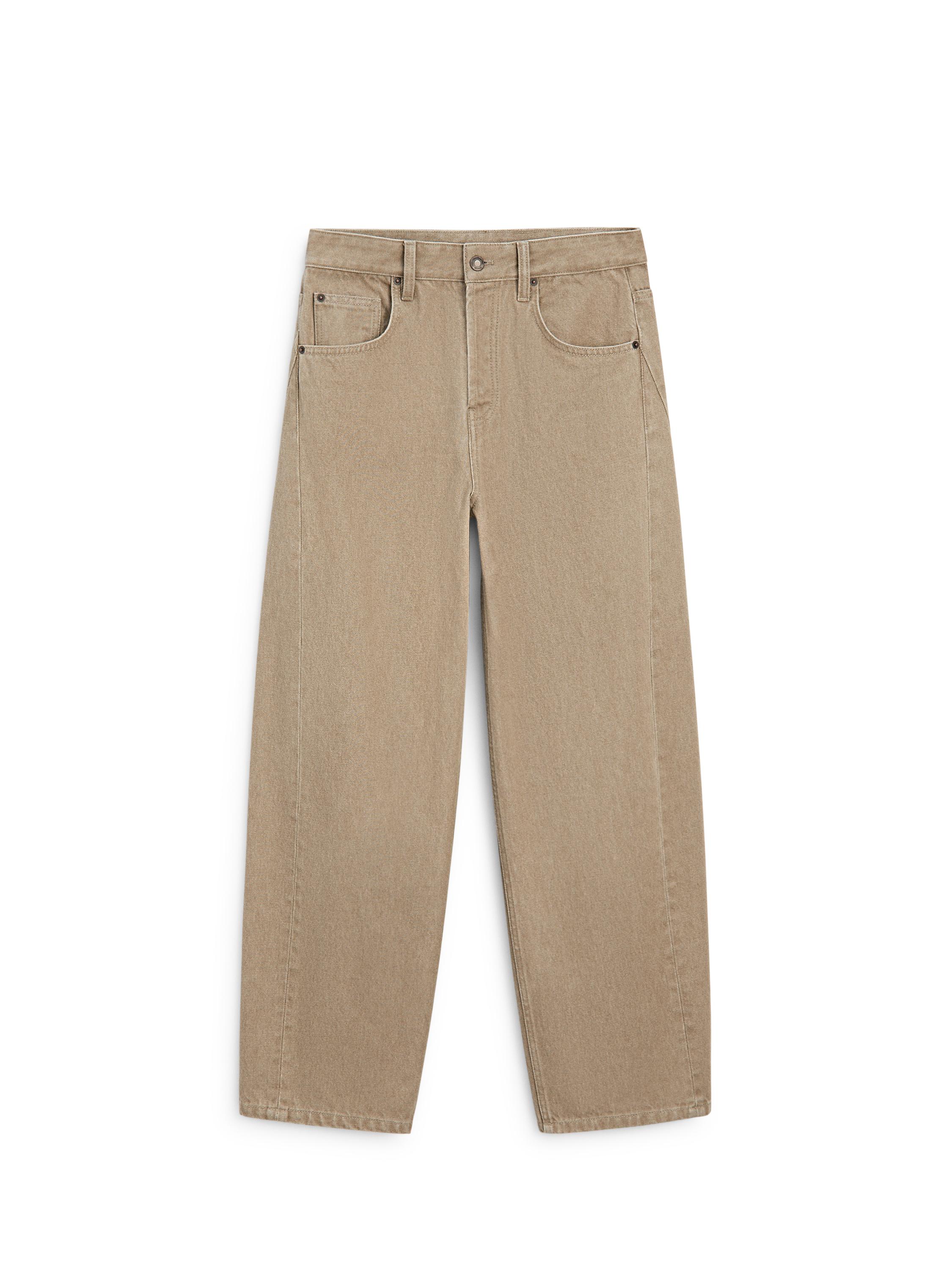 Mid-waist balloon fit jeans — SAND