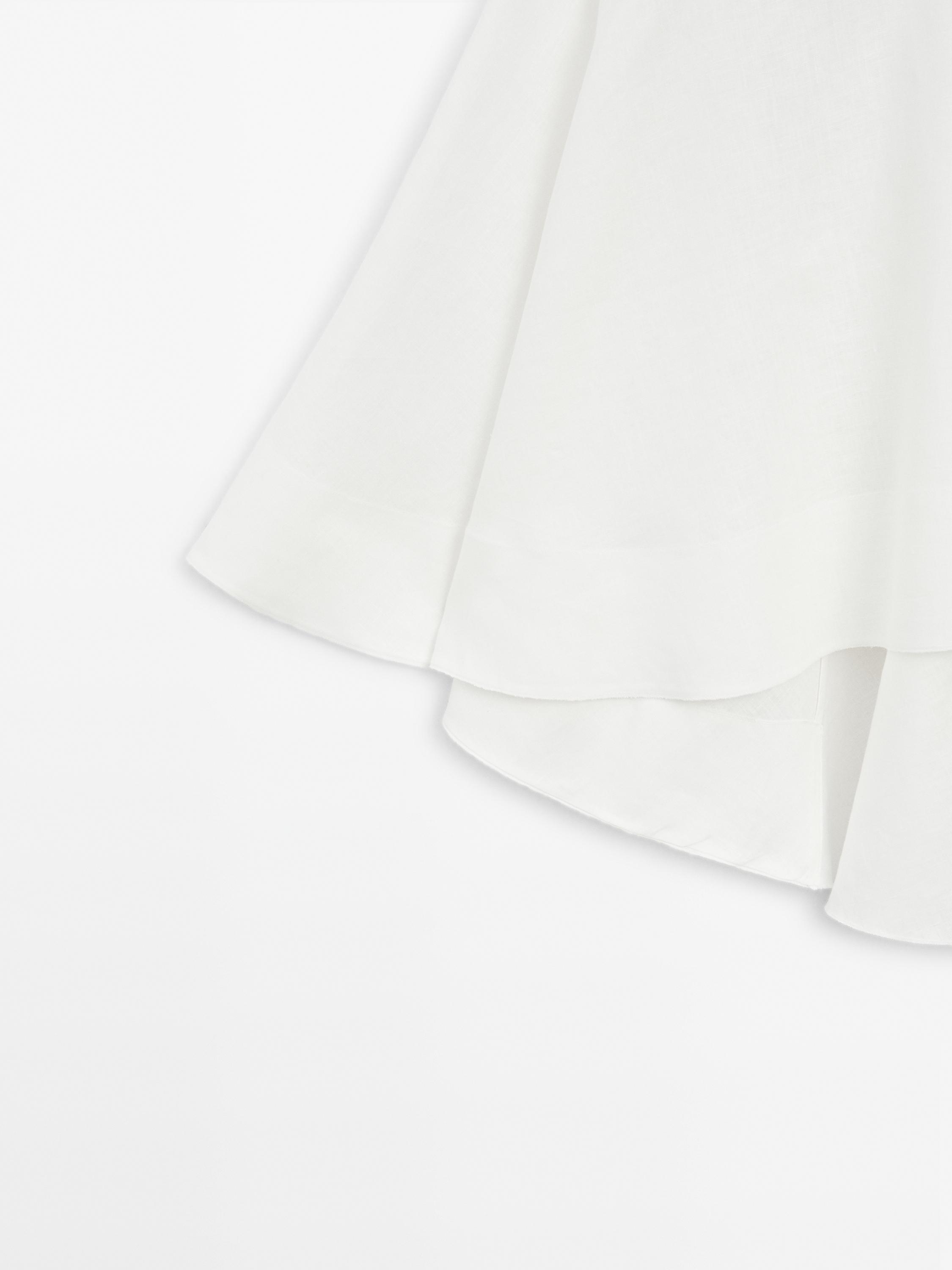 Flowing linen cape shirt - Studio